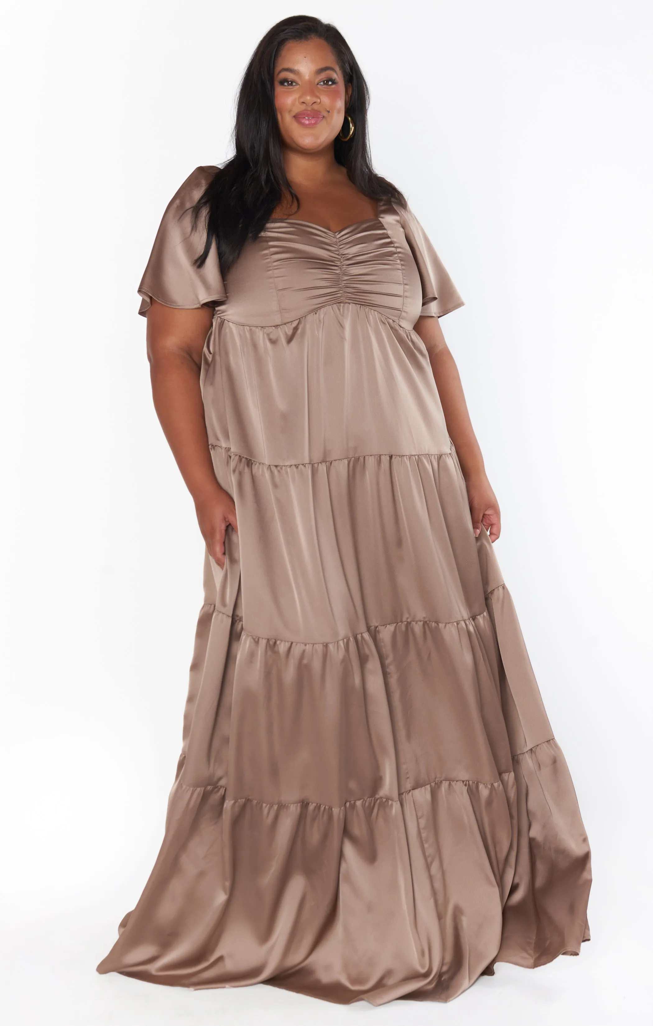 Nicole Maxi Dress ~ Dune Luxe Satin