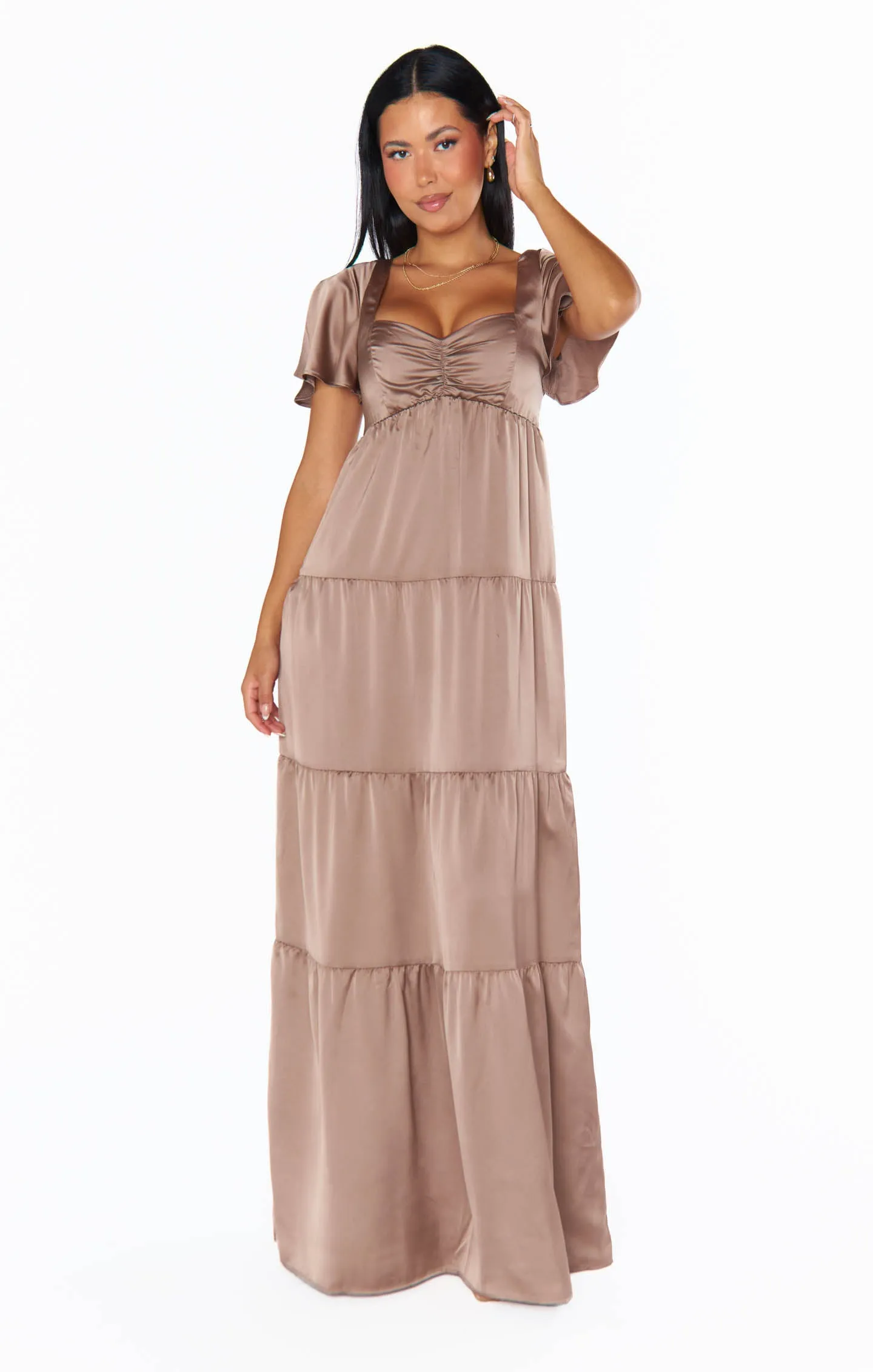 Nicole Maxi Dress ~ Dune Luxe Satin