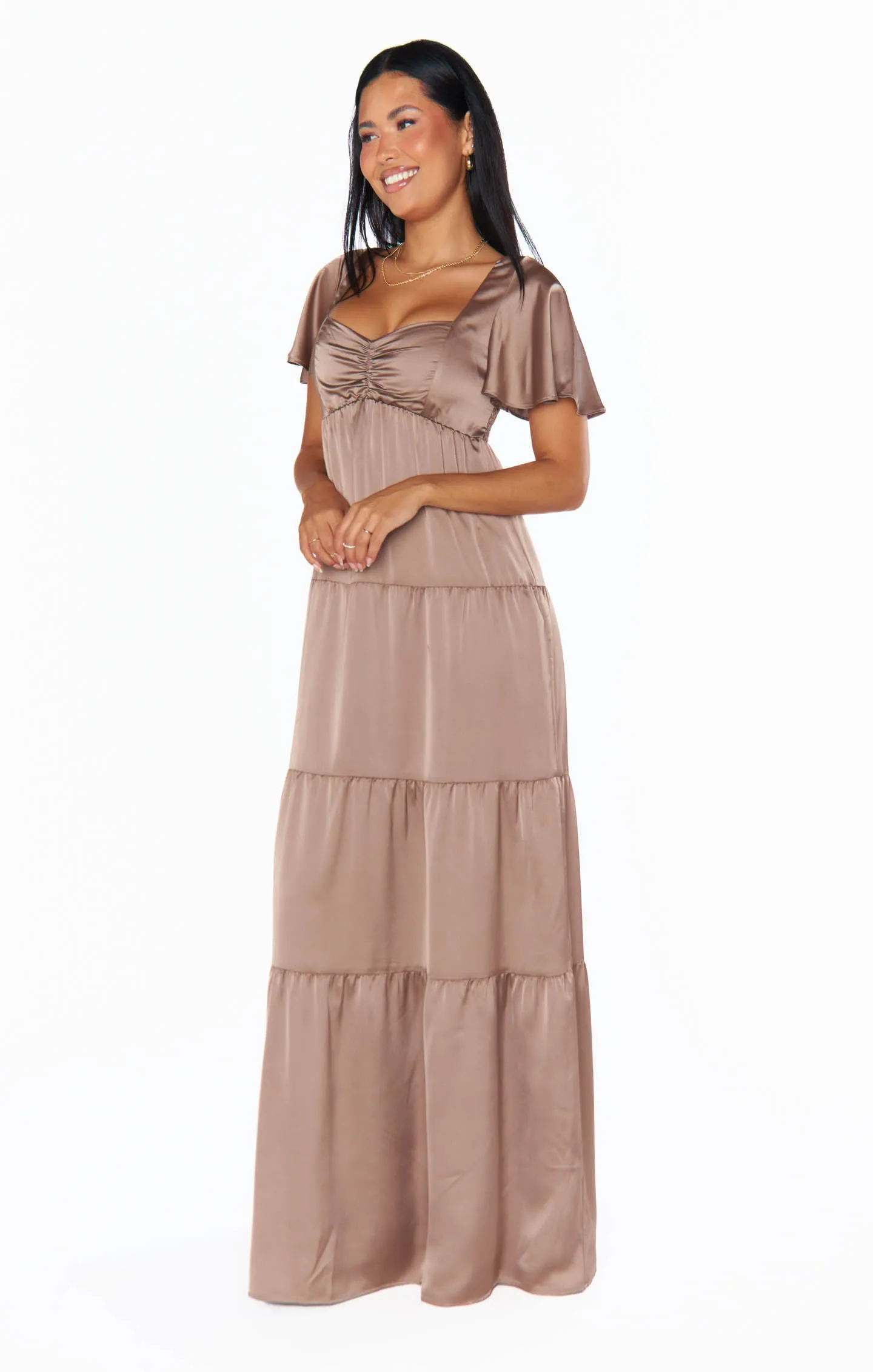 Nicole Maxi Dress ~ Dune Luxe Satin