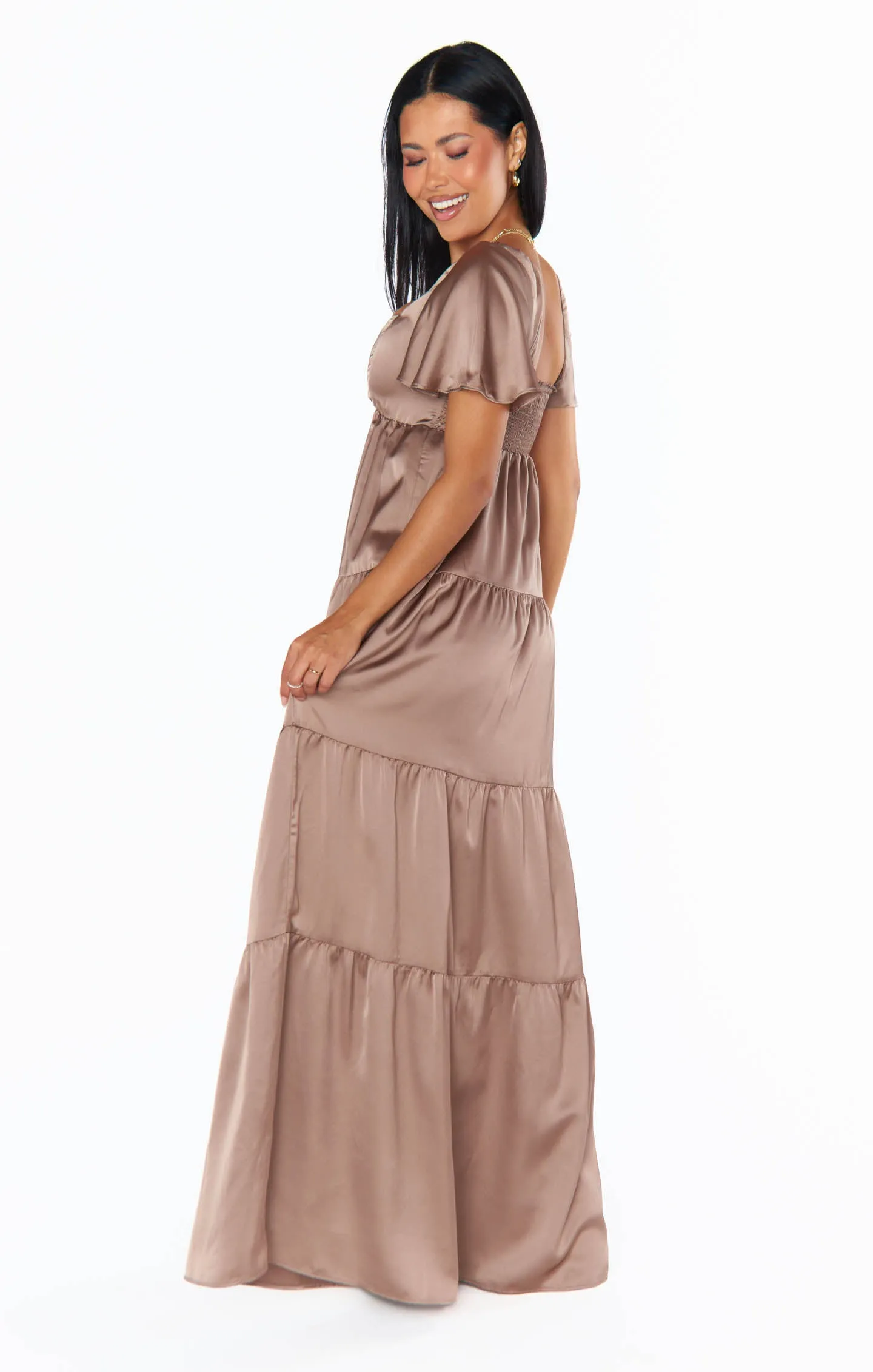 Nicole Maxi Dress ~ Dune Luxe Satin