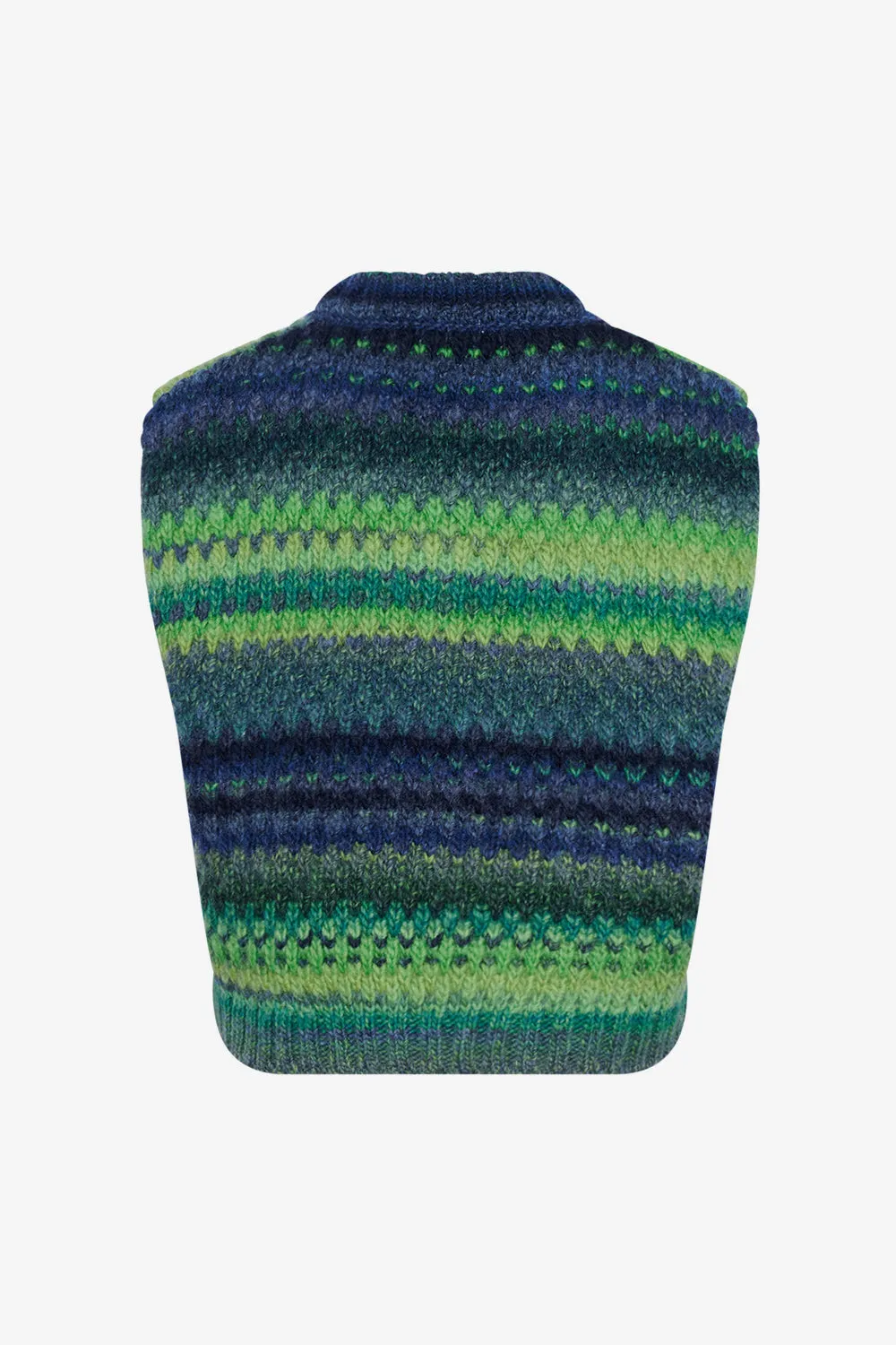 Noella Gio Knit Vest in Green Mix