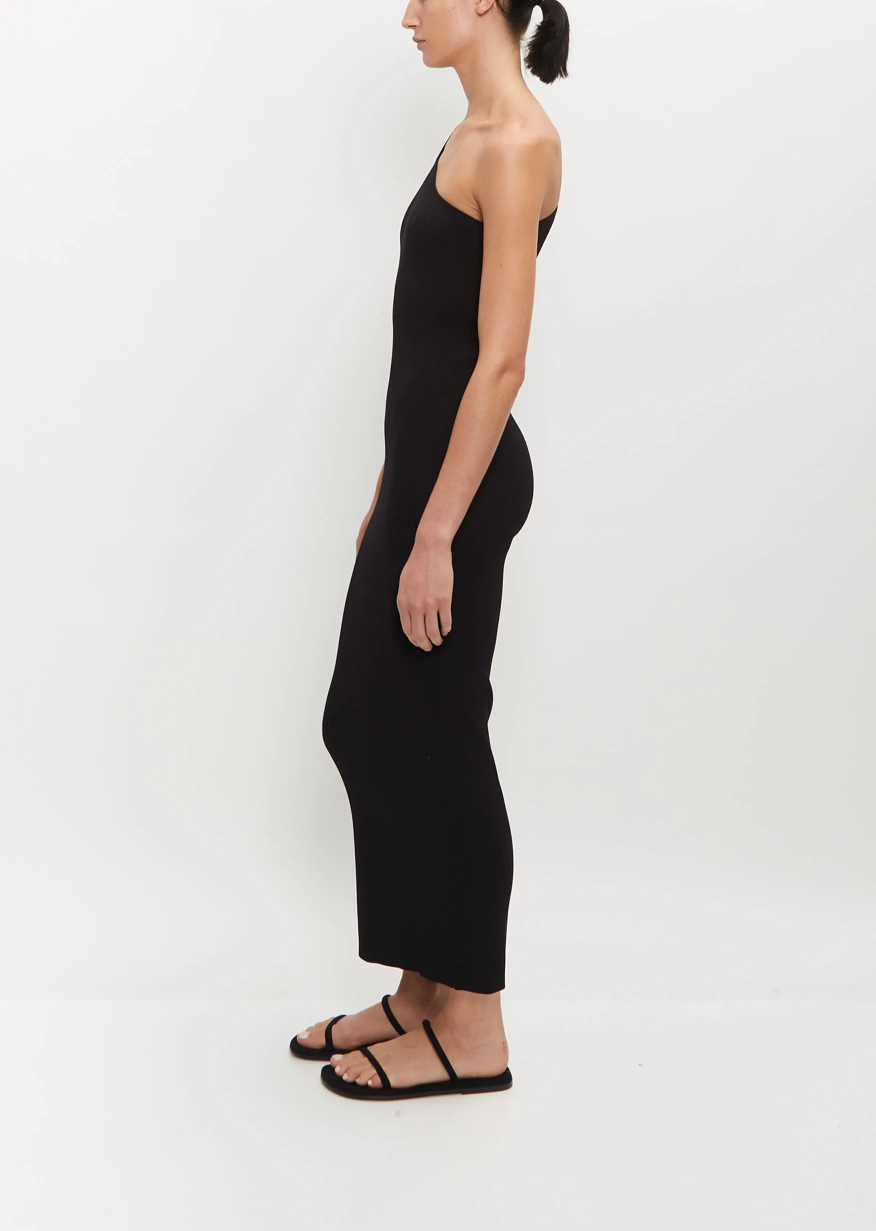 One-Shoulder Ribbed Dress