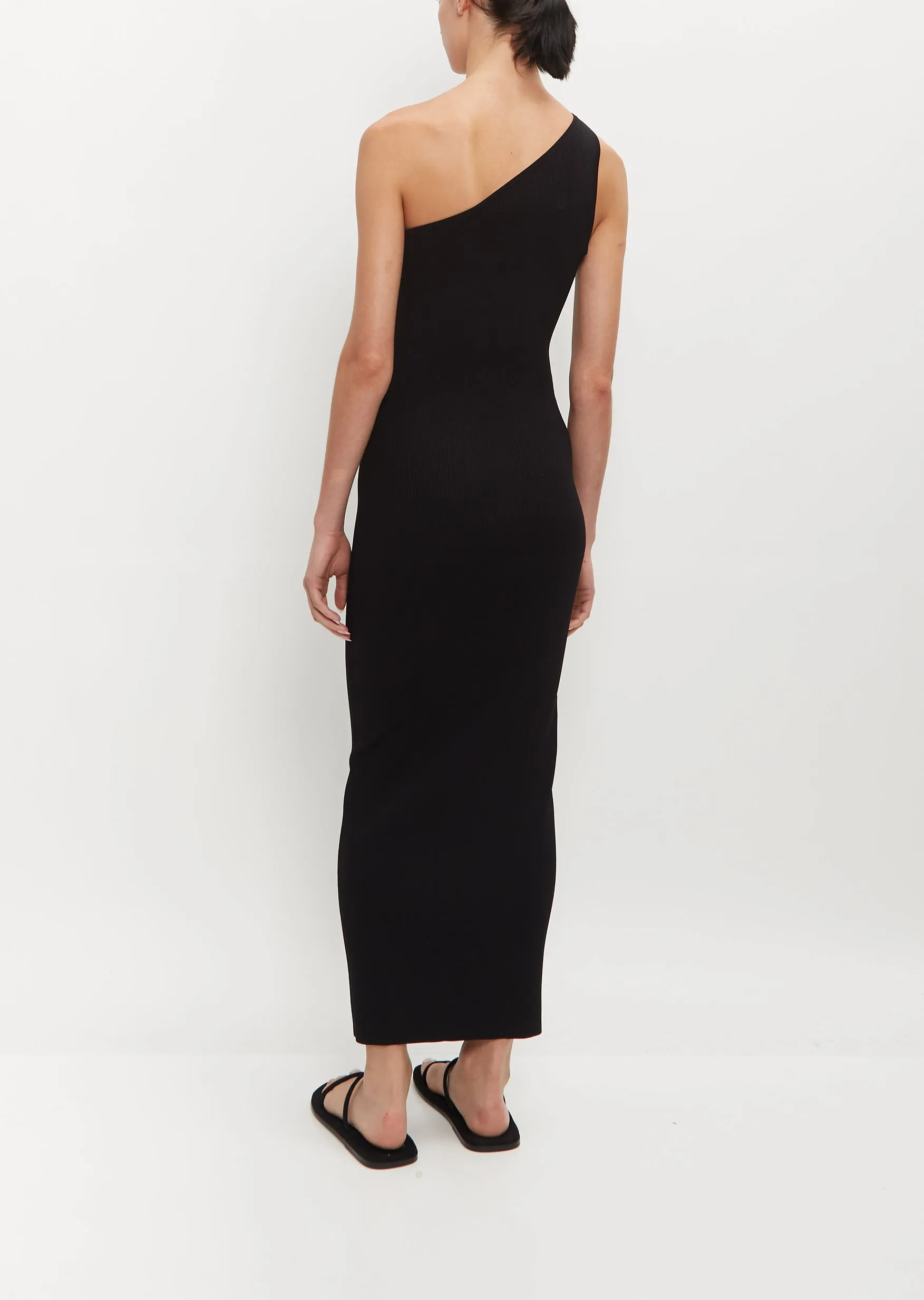 One-Shoulder Ribbed Dress