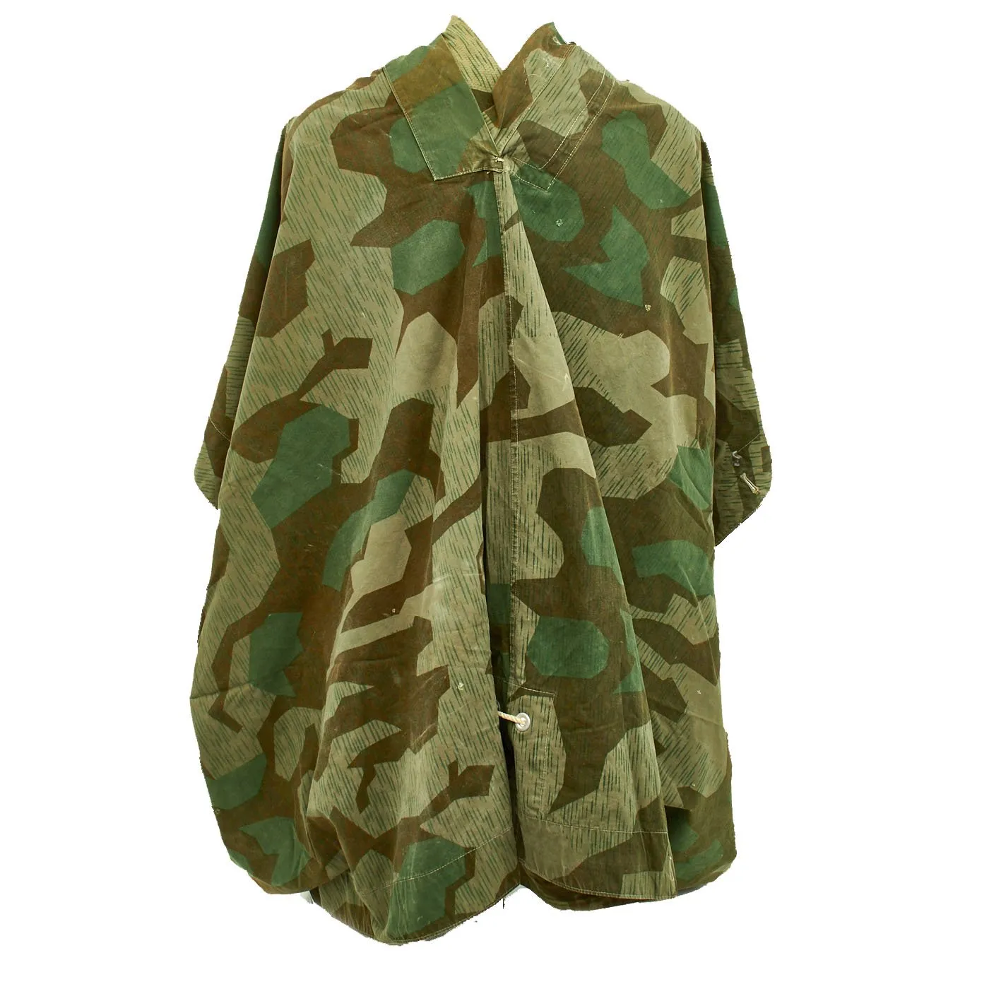 Original German WWII Zeltbahn Tent Quarter & Poncho in Splinter Pattern Reversible Camouflage