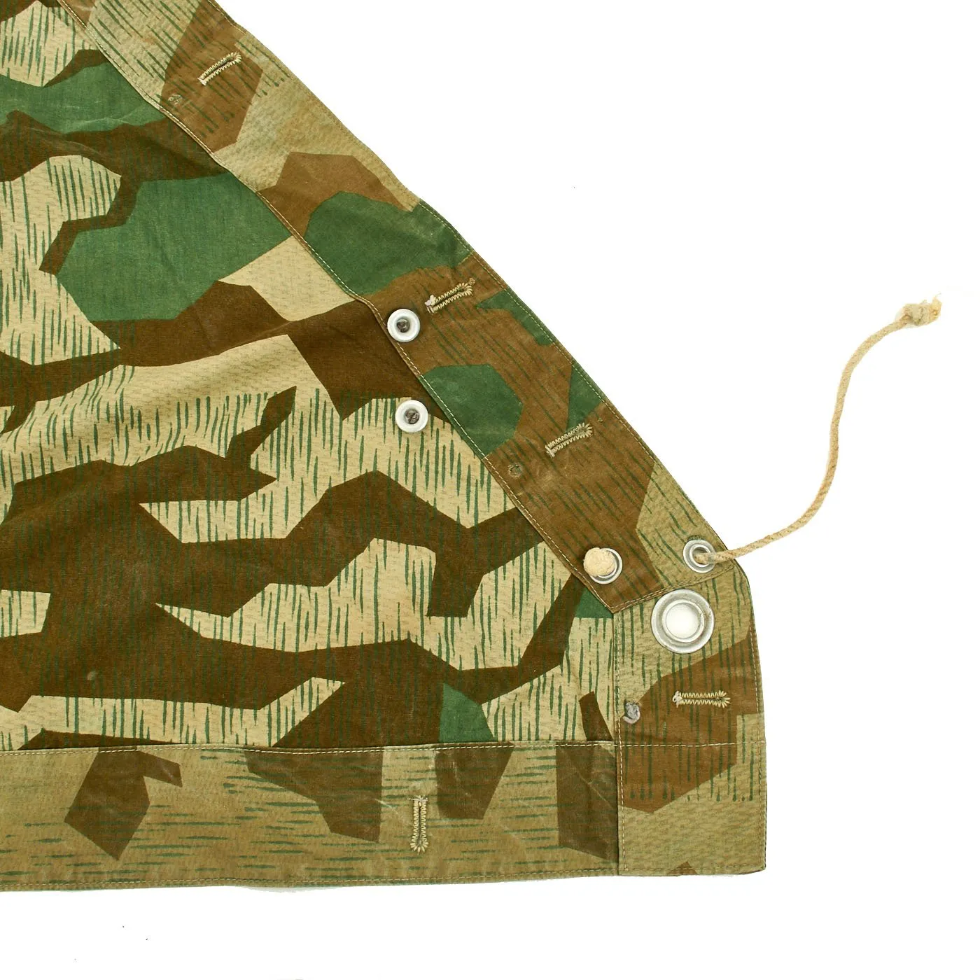 Original German WWII Zeltbahn Tent Quarter & Poncho in Splinter Pattern Reversible Camouflage