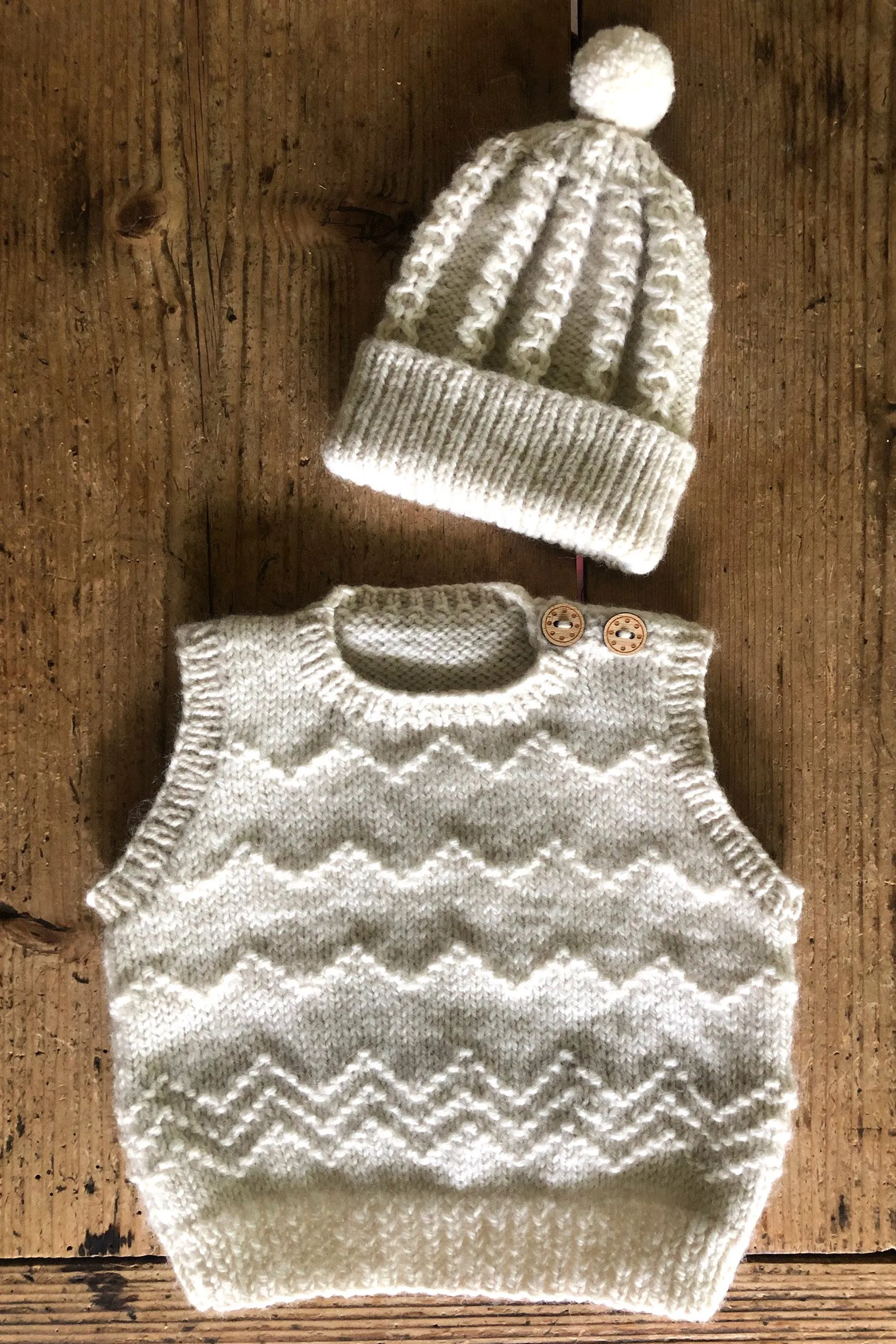 Peyton Vest and Hat - Knitting Kit