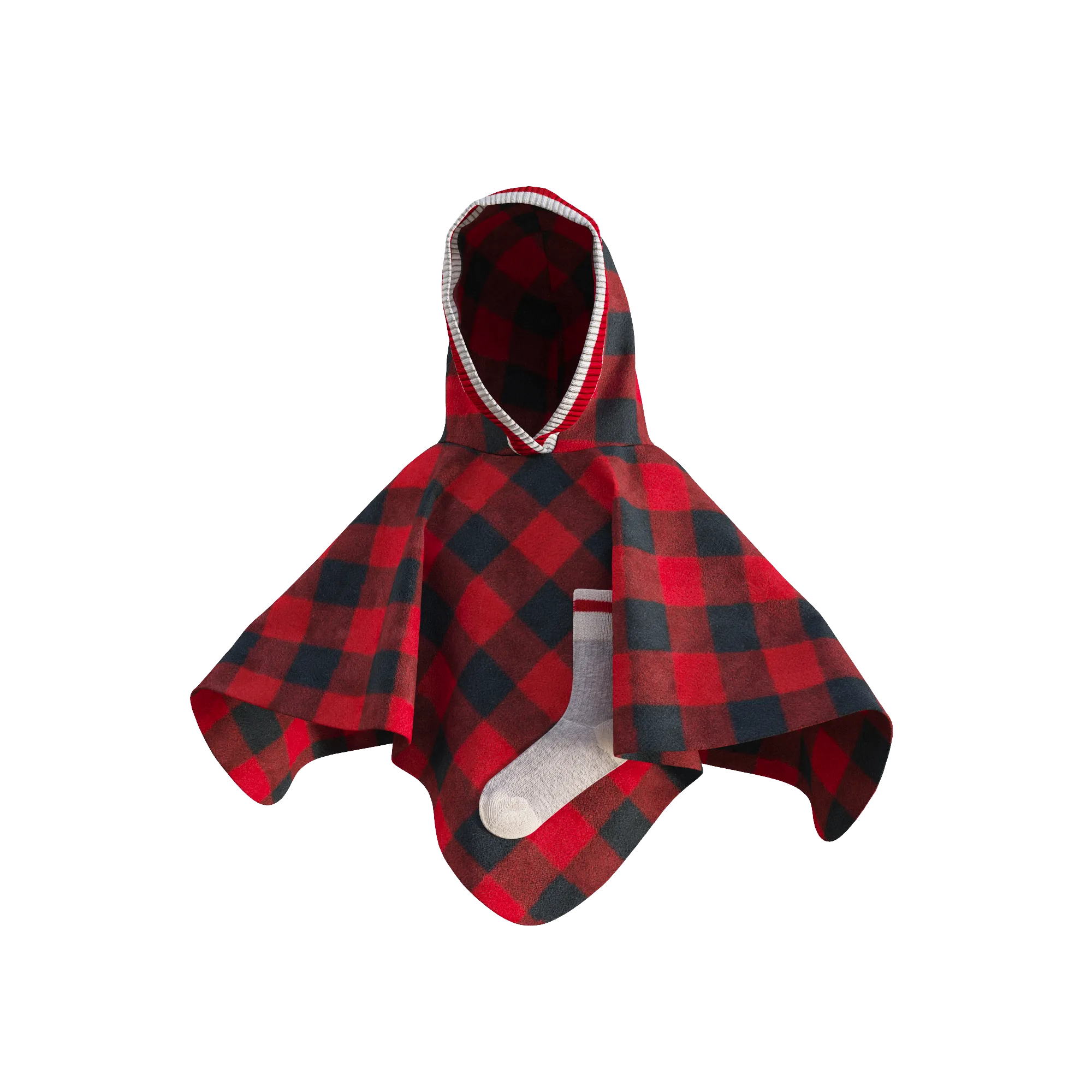 Pookie Poncho - Red Toddler/Youth Polar Fleece