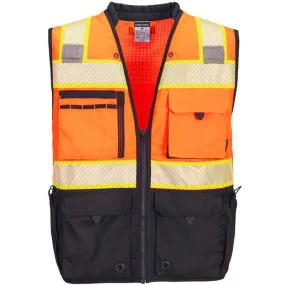 Portwest US375 - Premium Surveyor Vest Orange Black