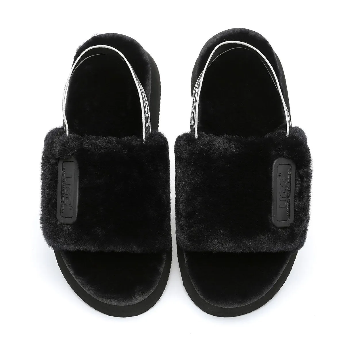 Premium Fluff UGG Platform Slides