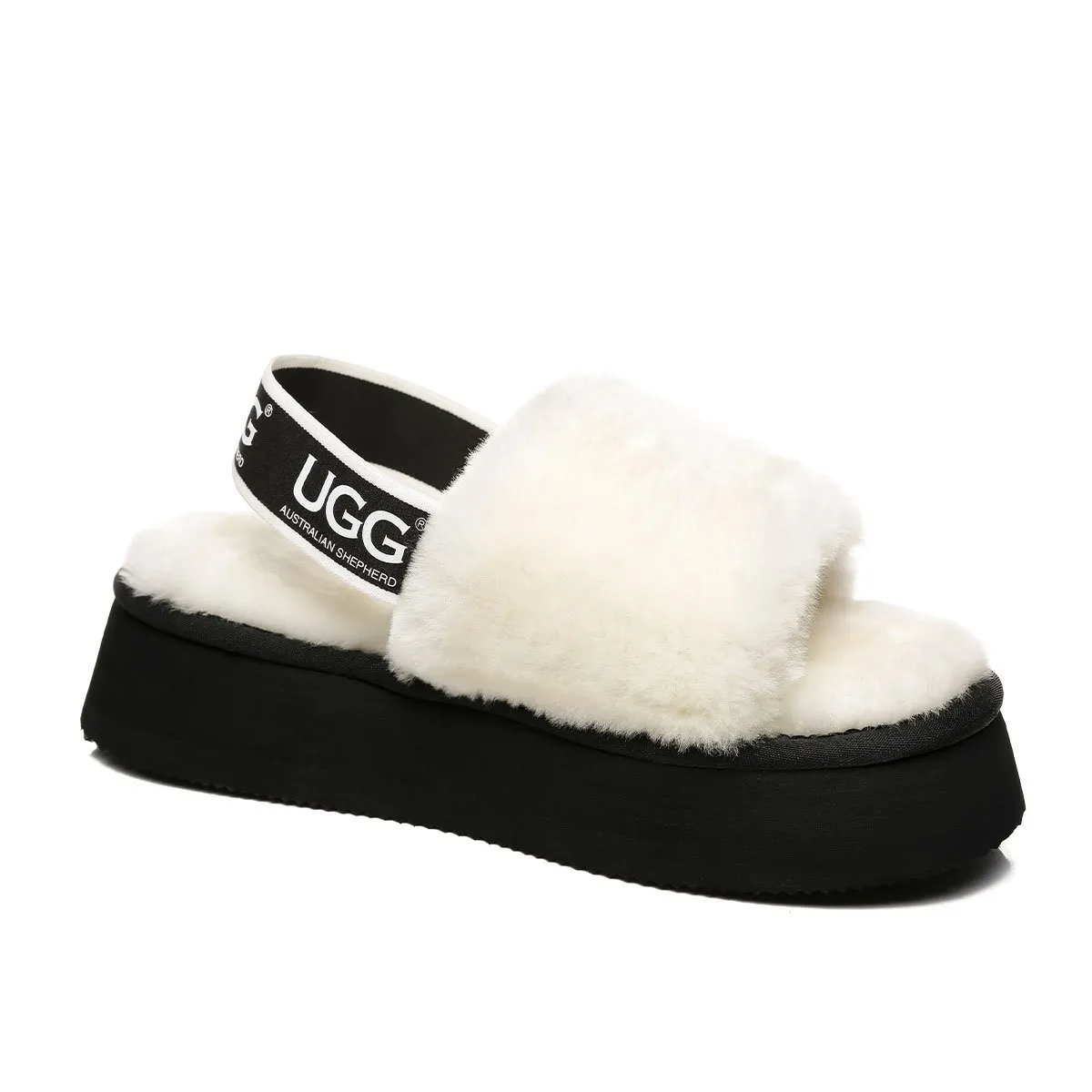 Premium Fluff UGG Platform Slides