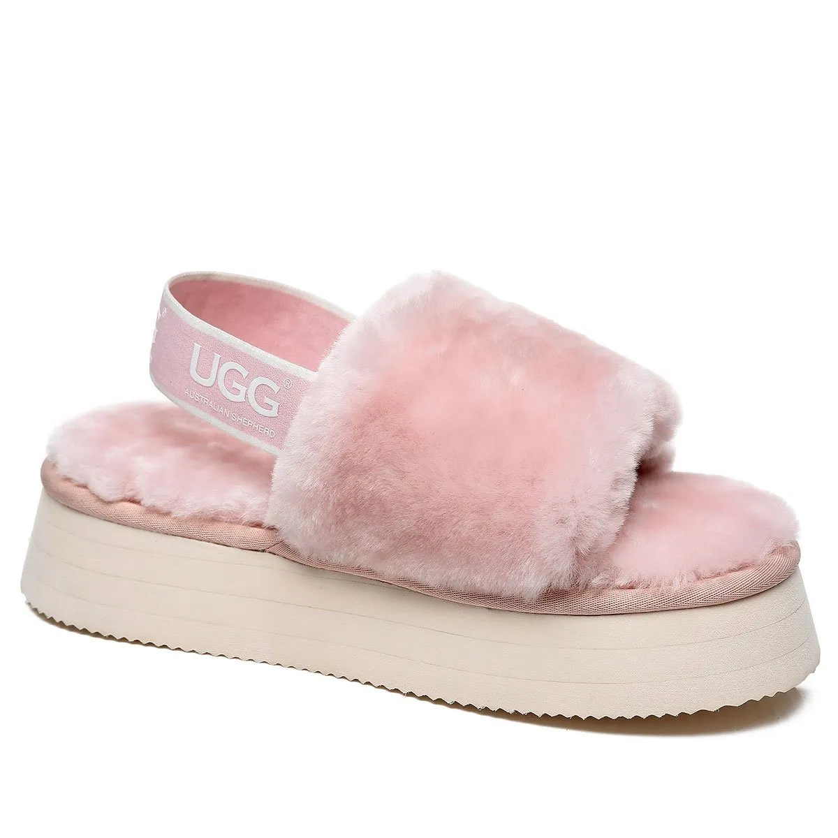 Premium Fluff UGG Platform Slides