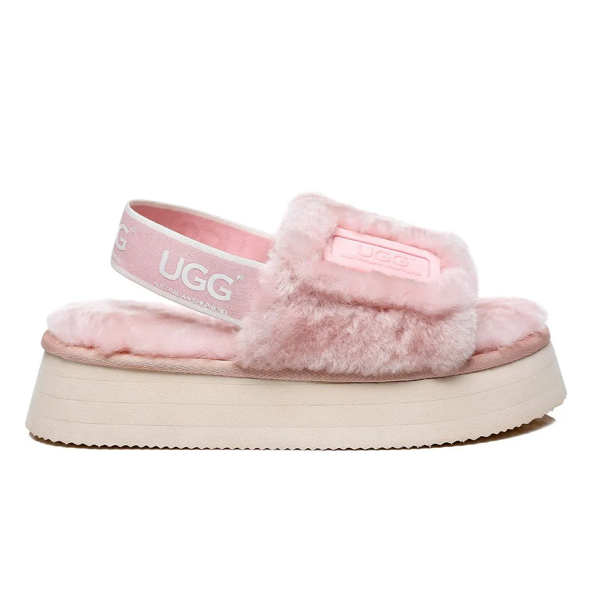 Premium Fluff UGG Platform Slides