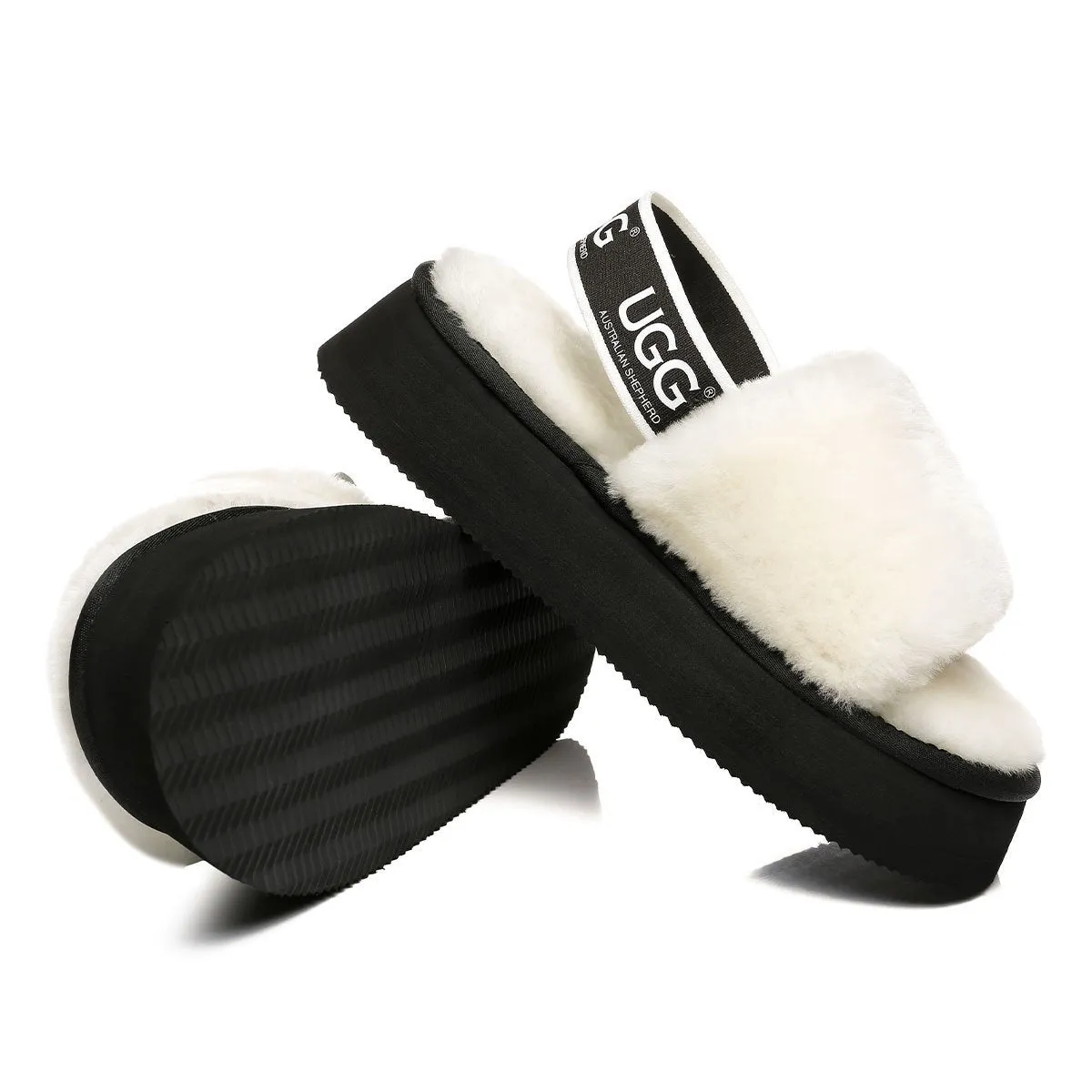 Premium Fluff UGG Platform Slides