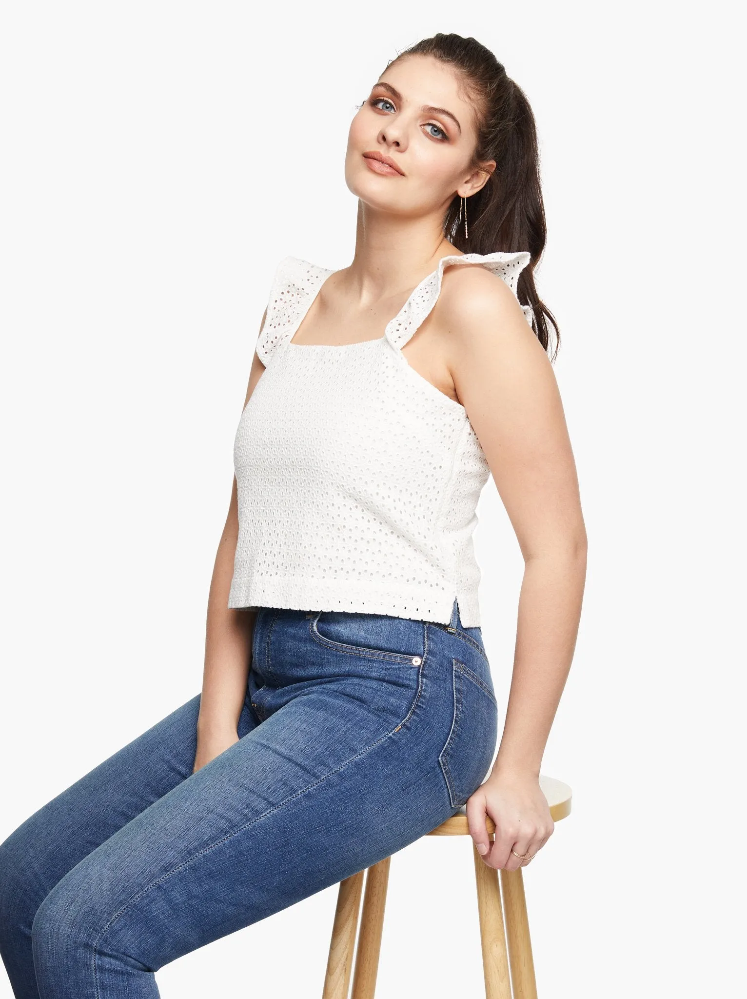 Priyanka Eyelet Tank