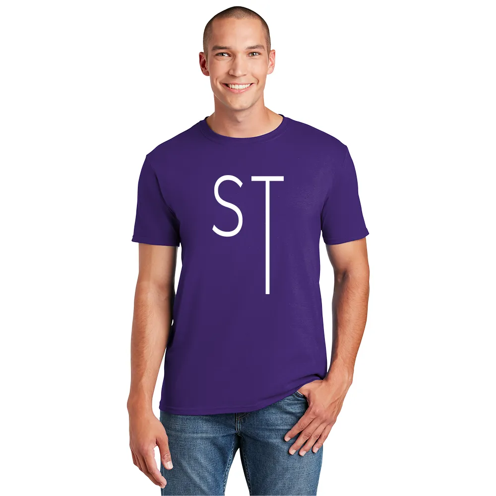 Purple "ST" Slim Tall T-SHIRT