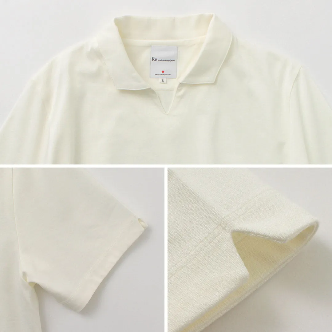 RE MADE IN TOKYO JAPAN / Dress Organic Cotton Skipper Polo Shirt