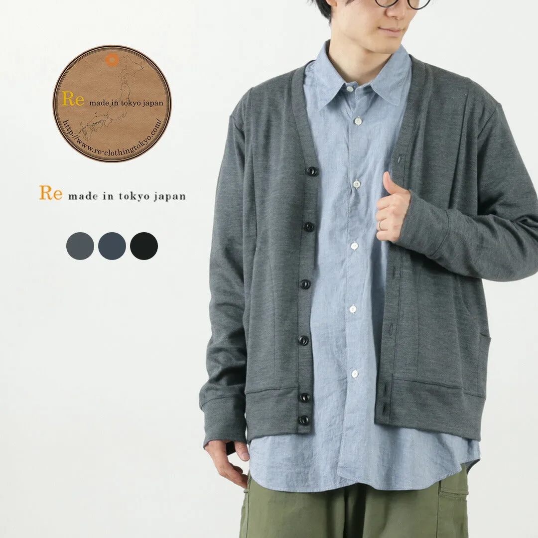 RE MADE IN TOKYO JAPAN / Dress Wool Knit Round Cut Cardigan