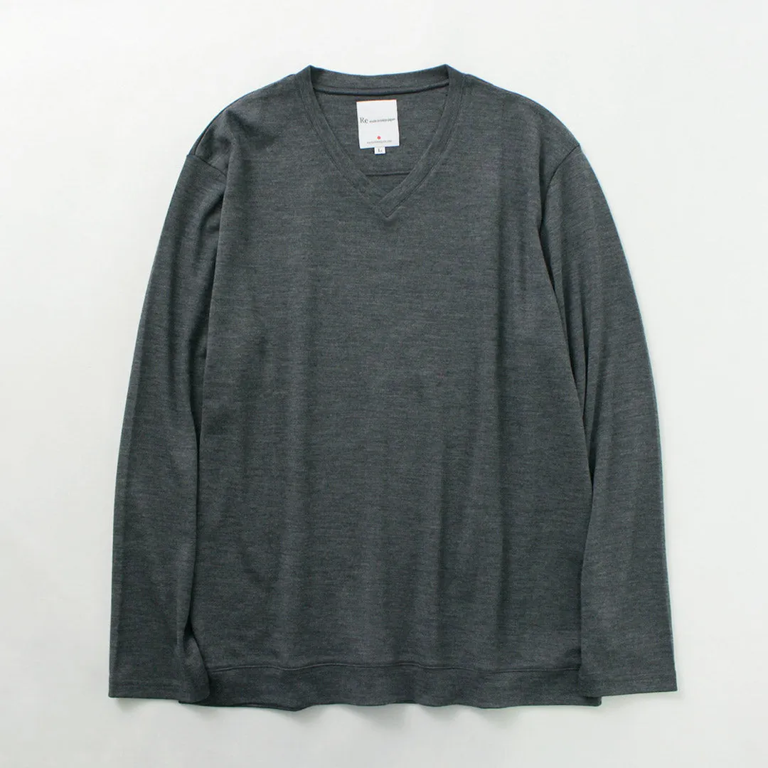 RE MADE IN TOKYO JAPAN / Dress Wool Knit V-Neck