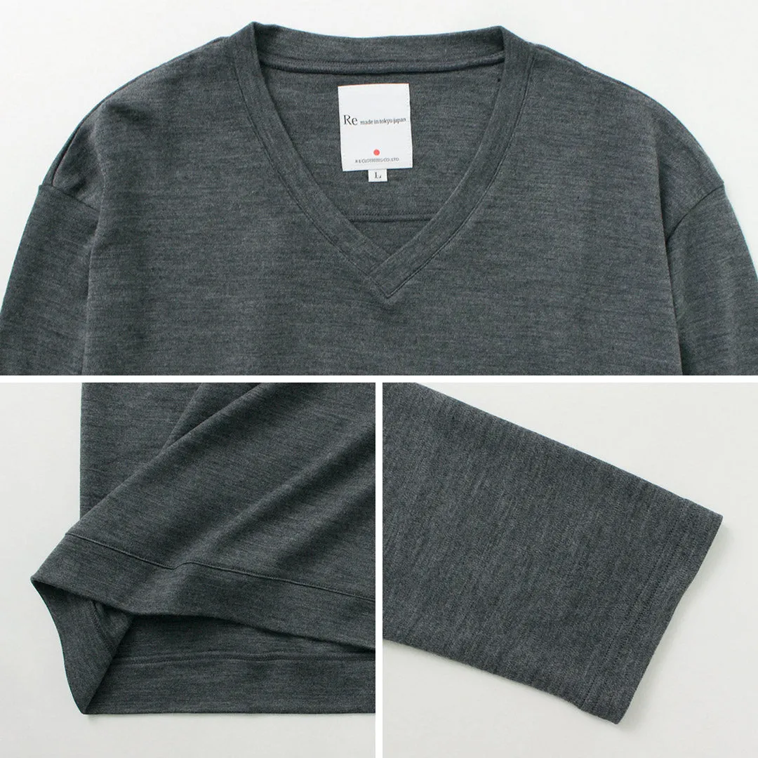 RE MADE IN TOKYO JAPAN / Dress Wool Knit V-Neck