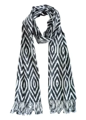 Rye Silk Ikat Scarf