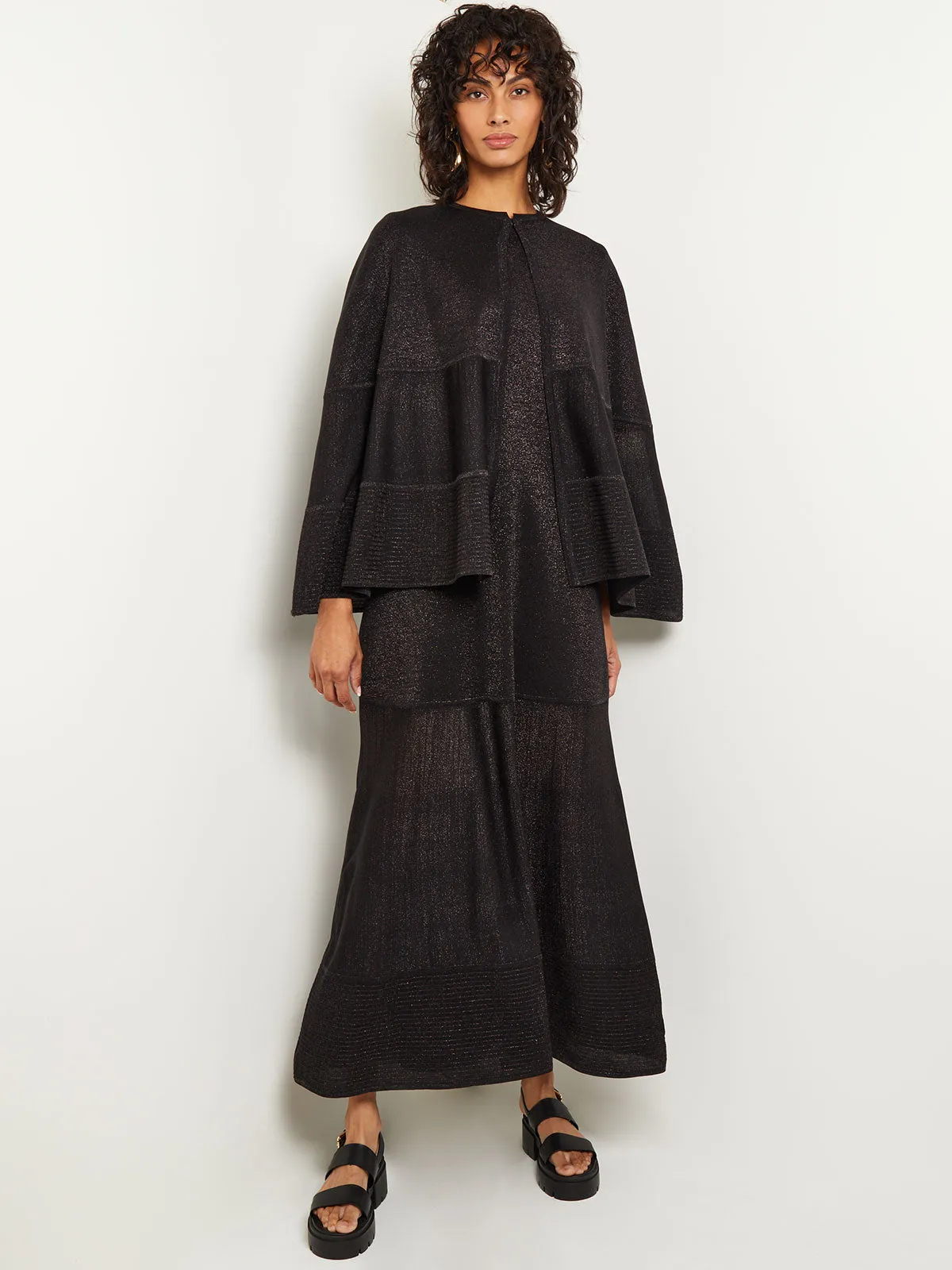 Shimmer Knit Cape