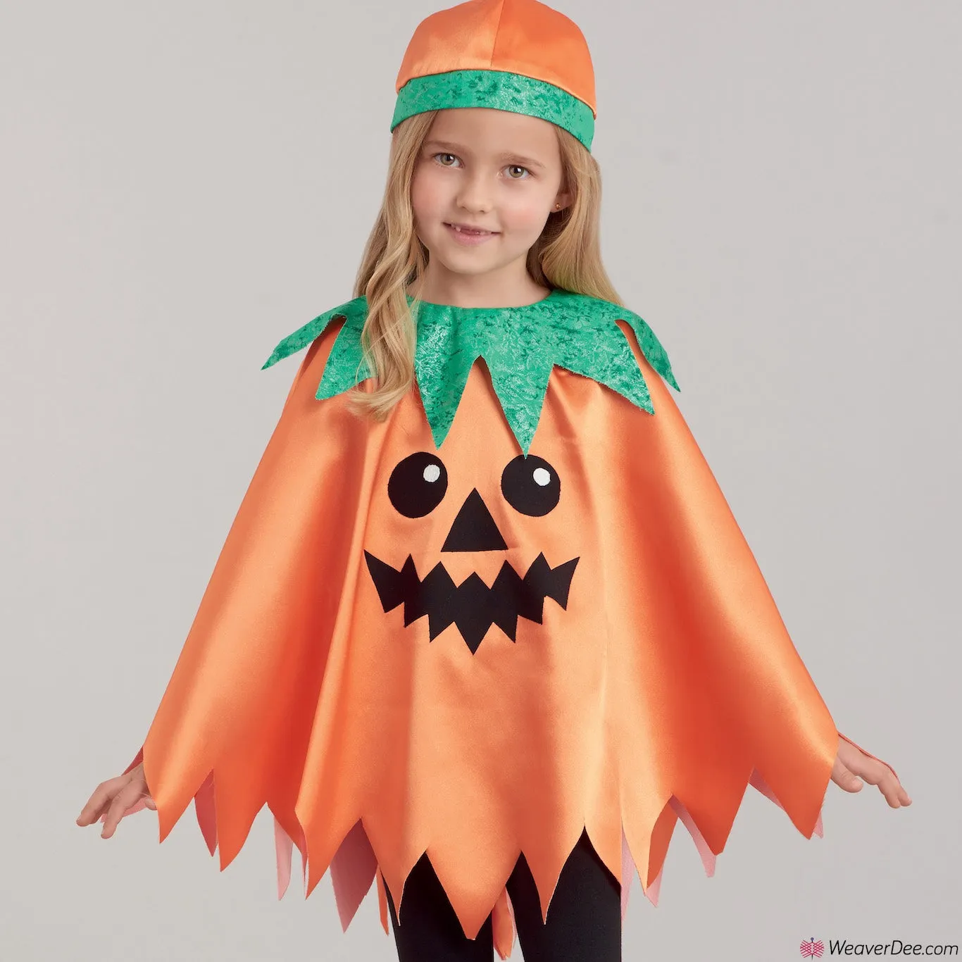 Simplicity Pattern S9351 Children's Poncho Costumes - Pumpkin, Scarecrow, Ghost, Skeleton