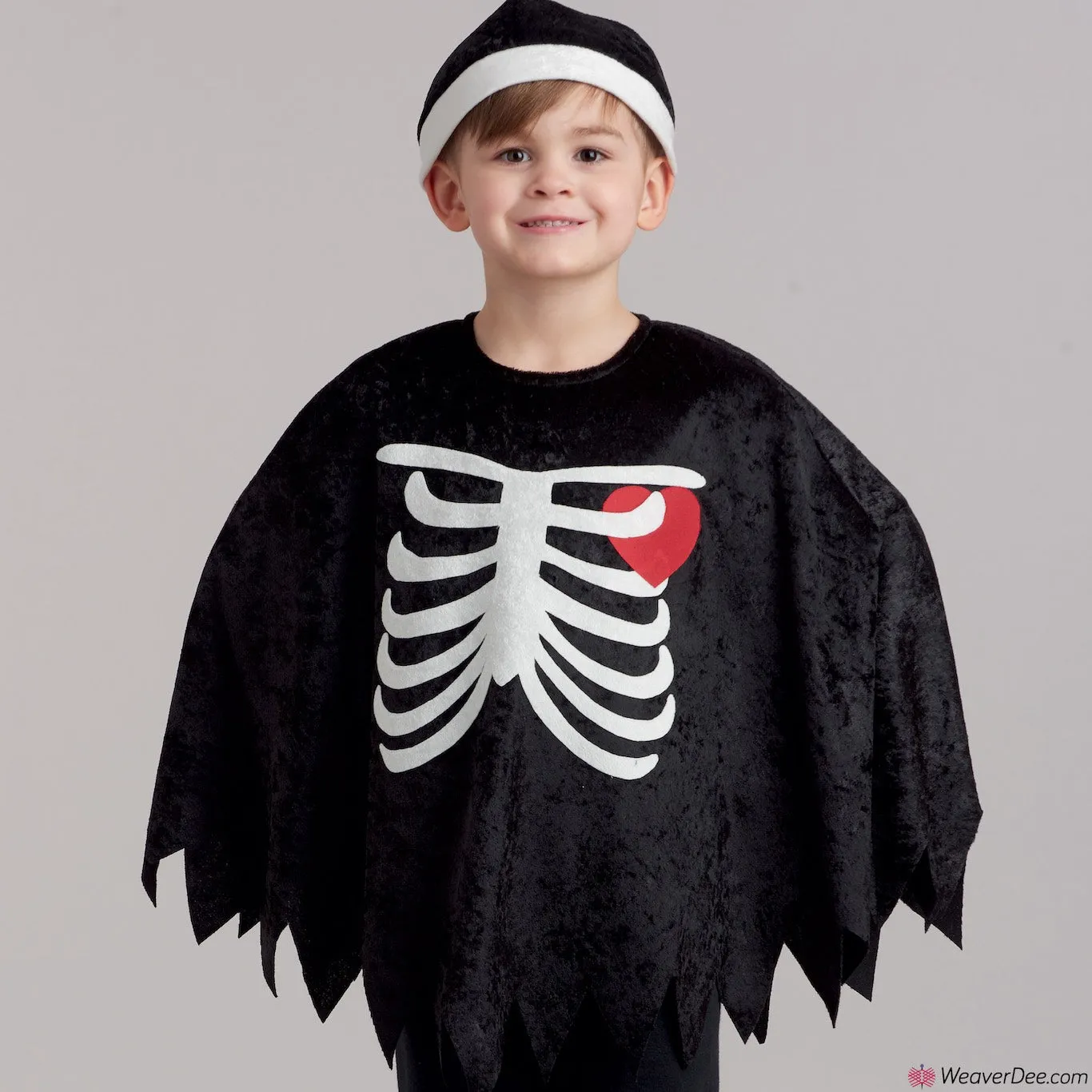 Simplicity Pattern S9351 Children's Poncho Costumes - Pumpkin, Scarecrow, Ghost, Skeleton