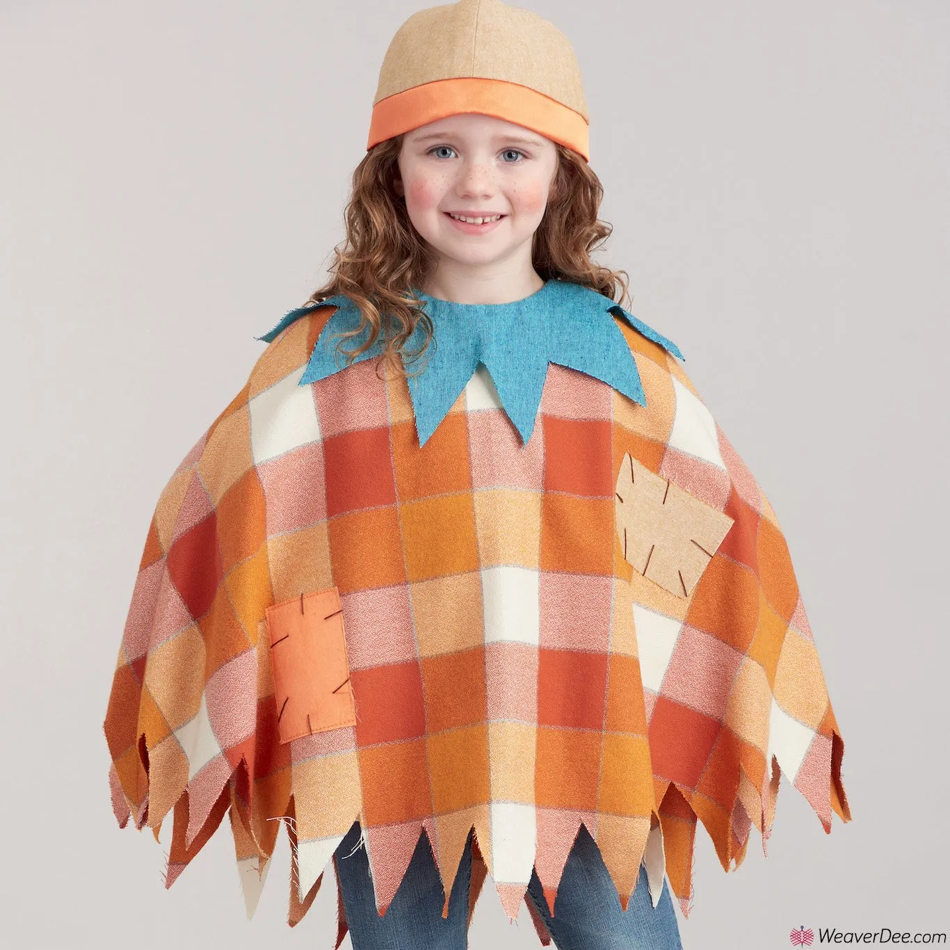 Simplicity Pattern S9351 Children's Poncho Costumes - Pumpkin, Scarecrow, Ghost, Skeleton