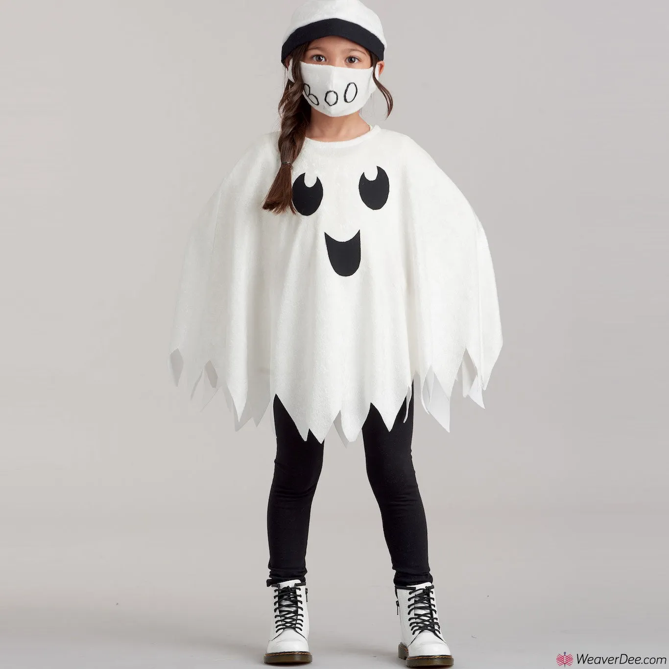 Simplicity Pattern S9351 Children's Poncho Costumes - Pumpkin, Scarecrow, Ghost, Skeleton