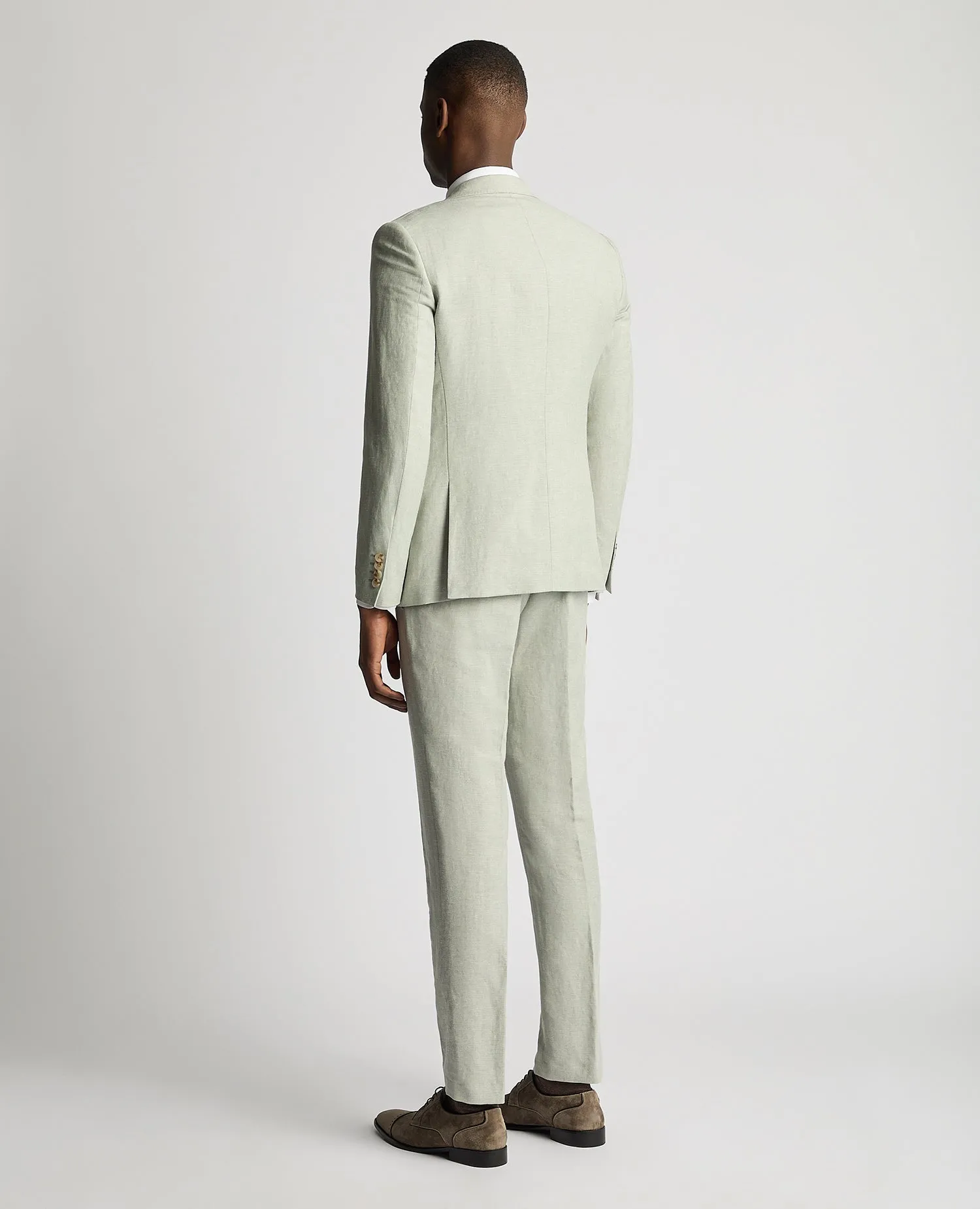 Slim Fit Linen-Blend Suit