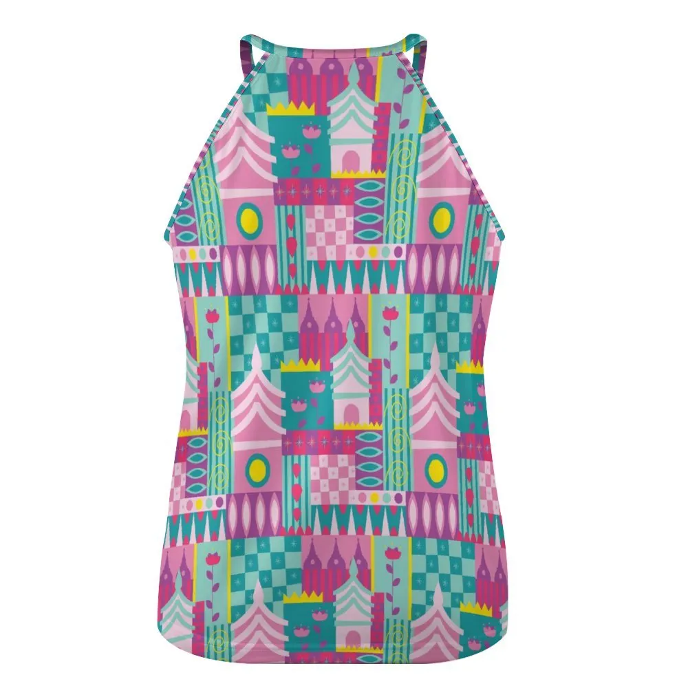 Small World Women's Round-Neck Vest Tank Top