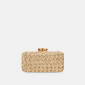 SOLACE CLUTCH NATURAL RAFFIA