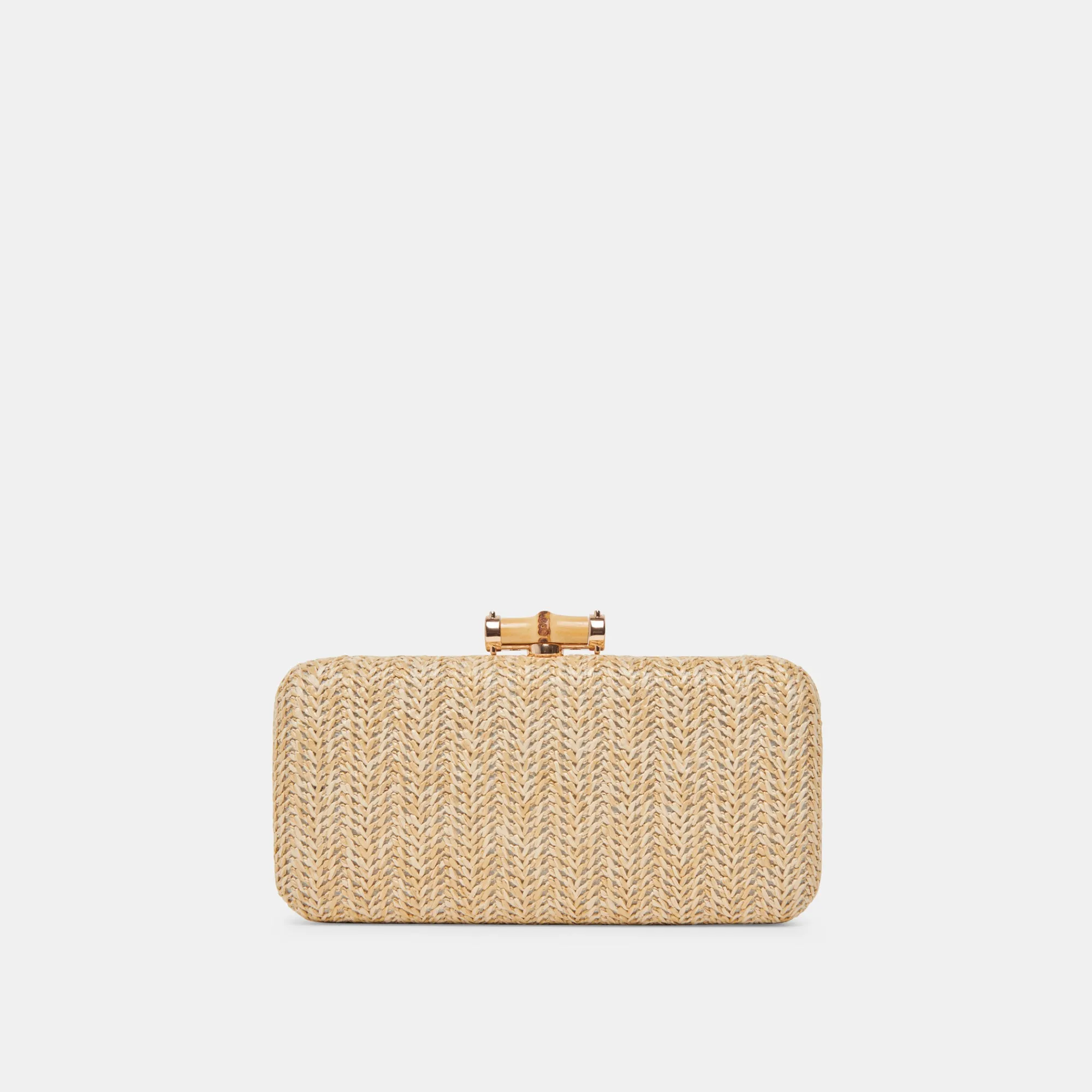 SOLACE CLUTCH NATURAL RAFFIA