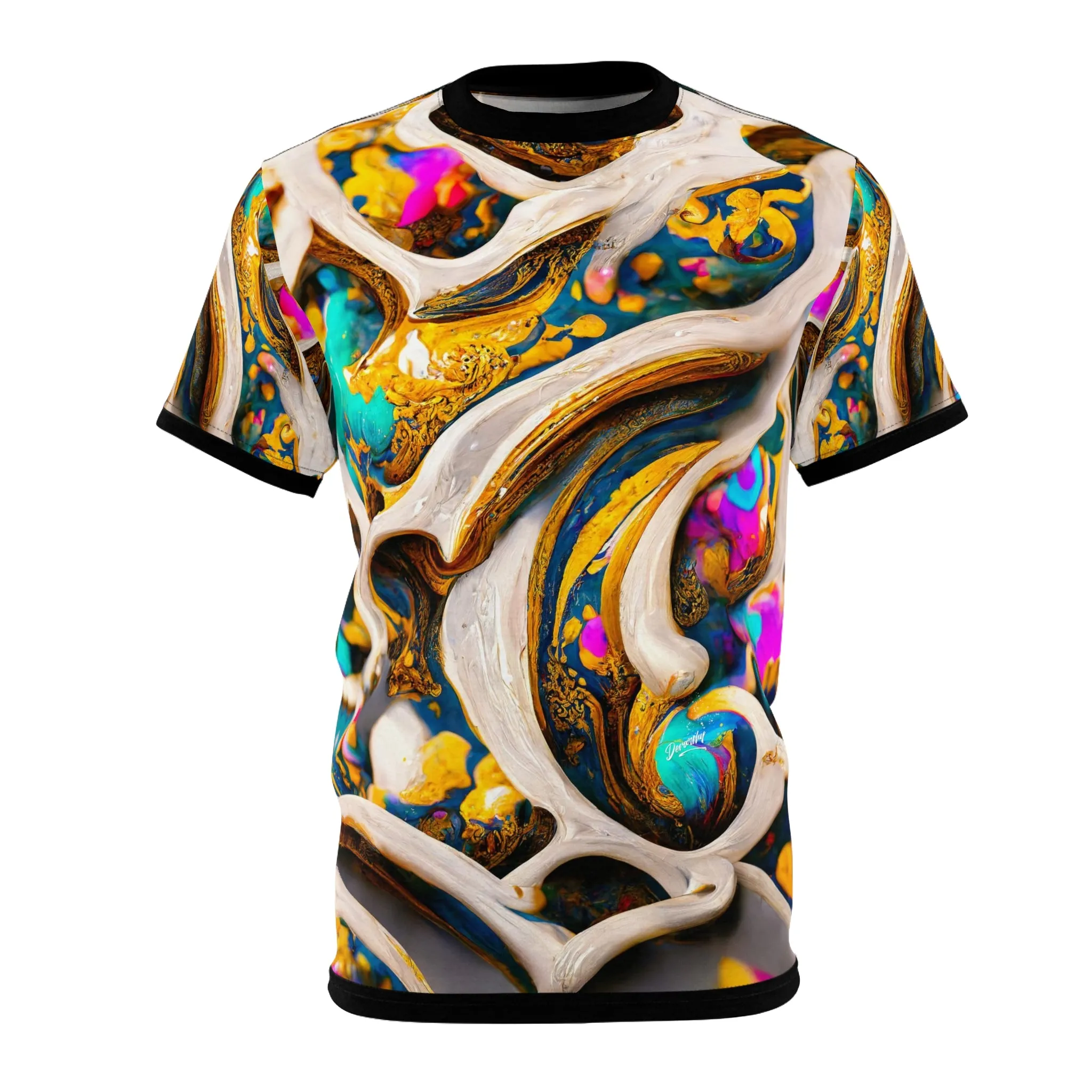 Spectrum Serenity T-Shirt Unisex Tee All over Print T-Shirt Abstract Art Tee Unisex Colorful T-Shirt | D20195