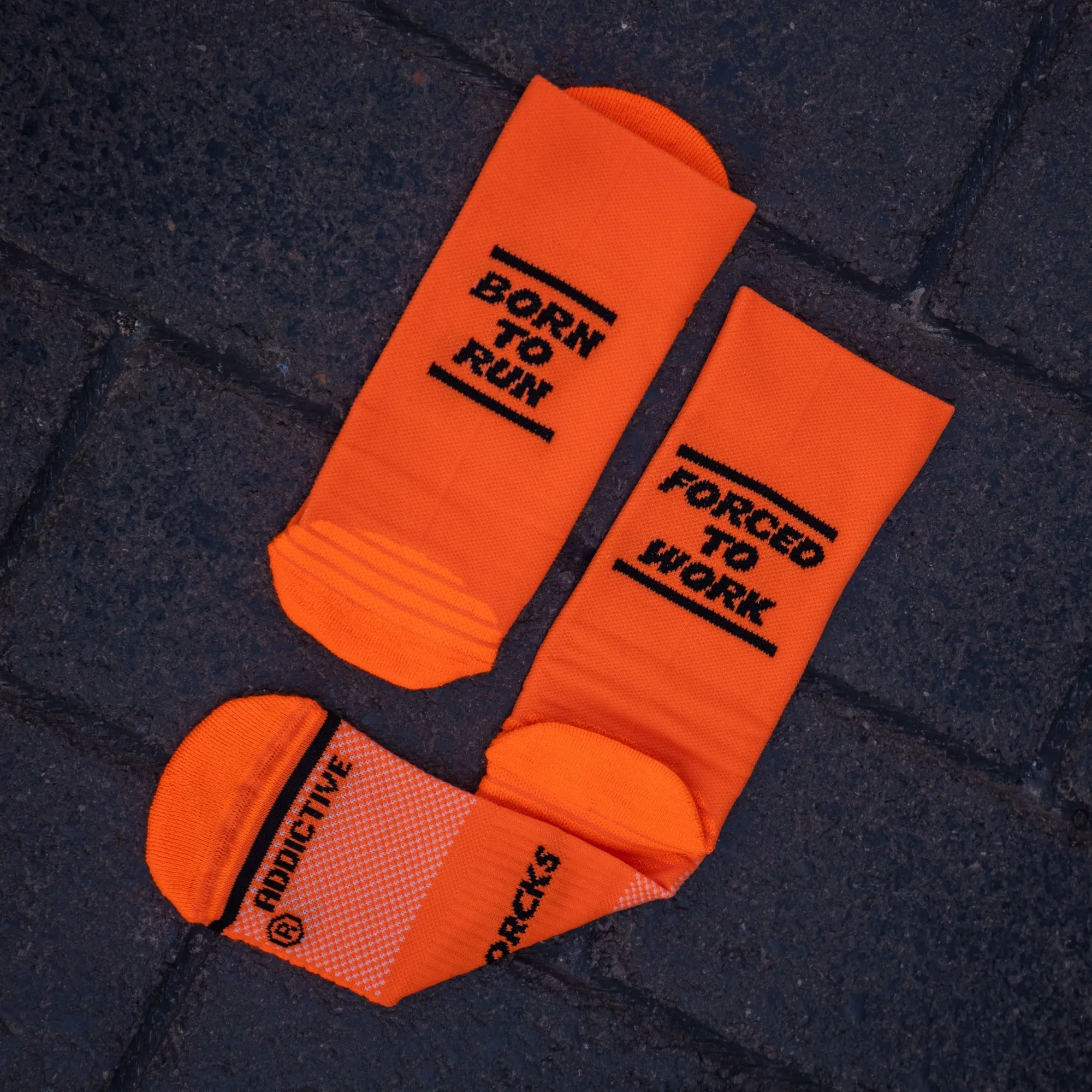 Sporcks Running Socks - Born To Run Orange