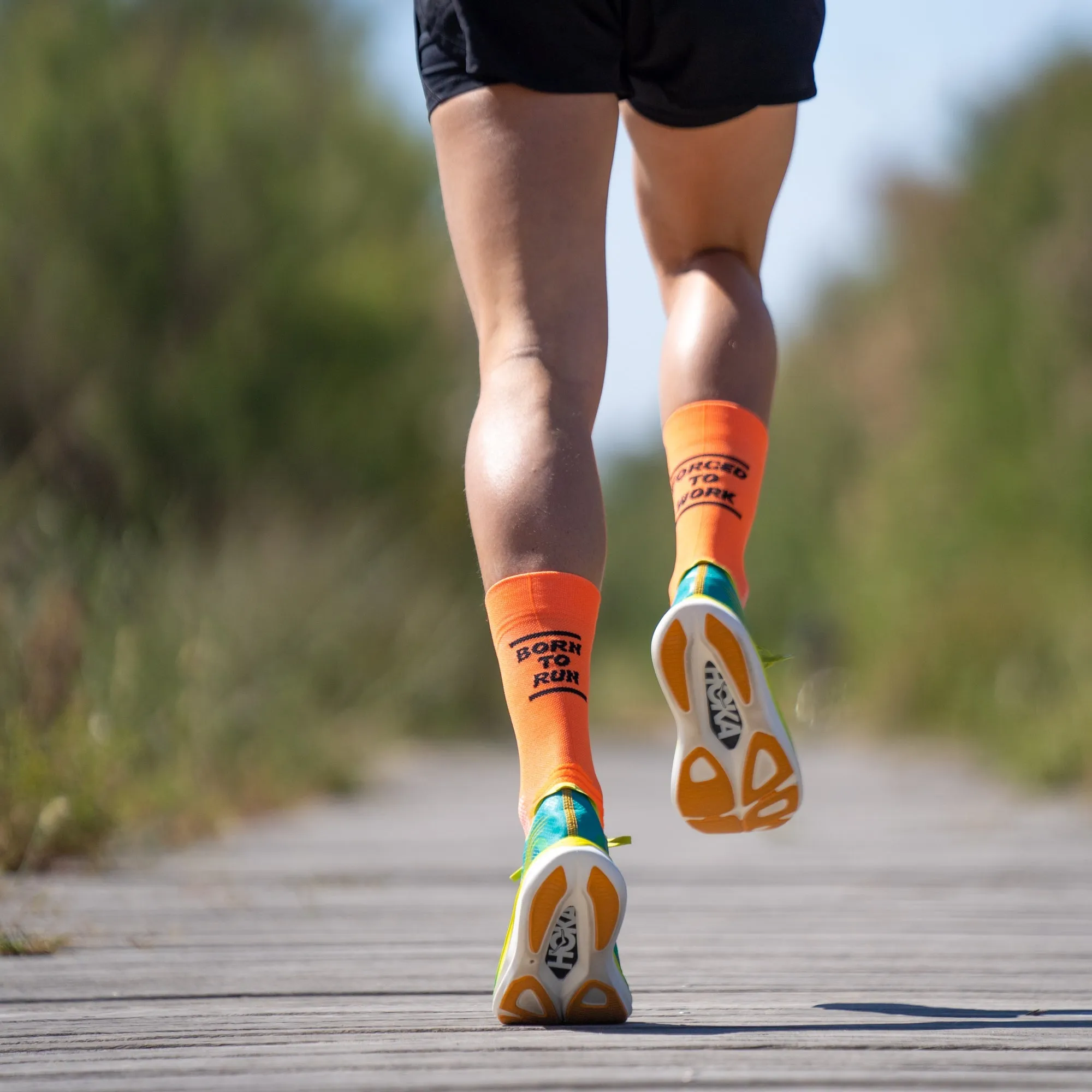 Sporcks Running Socks - Born To Run Orange