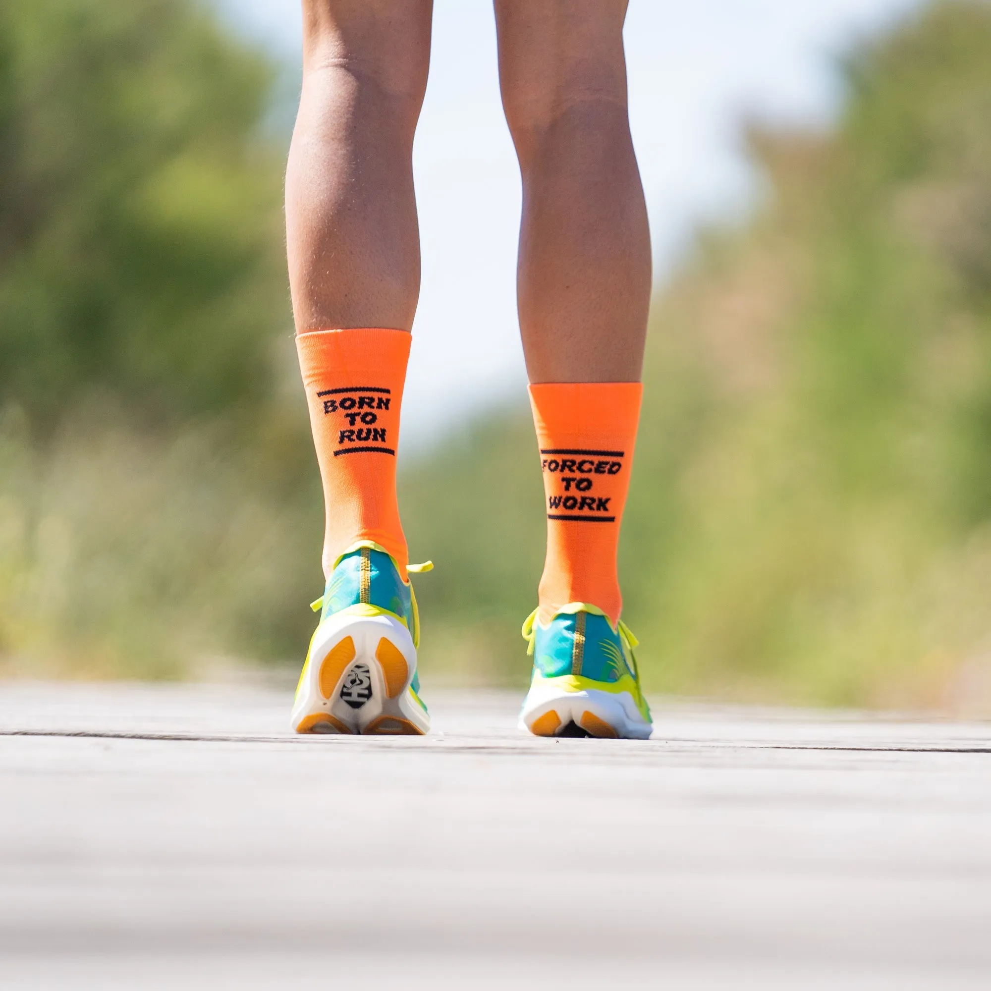 Sporcks Running Socks - Born To Run Orange