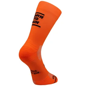 Sporcks Running Socks - Born To Run Orange