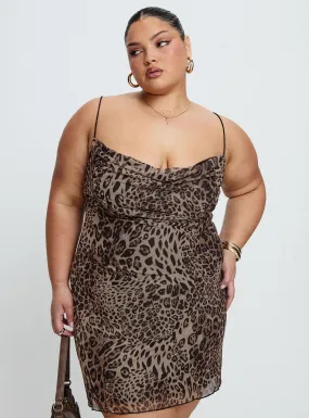 Sugar Mini Dress Leopard Curve