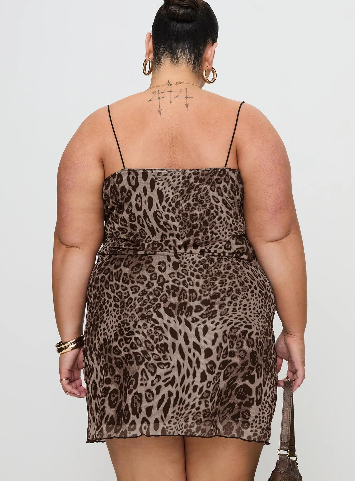 Sugar Mini Dress Leopard Curve