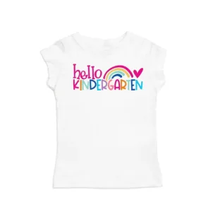 Sweet Wink Girls White HELLO KINDERGARTEN S/S Shirt