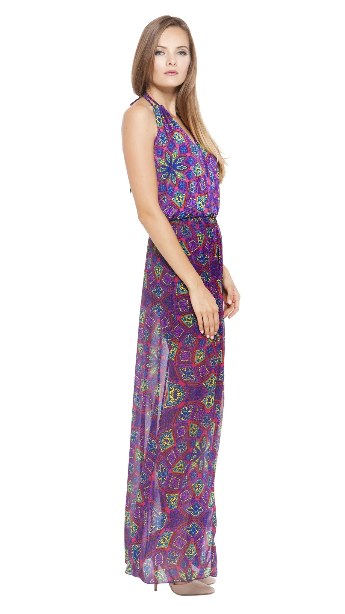 Syndey Open Slit Maxi Dress