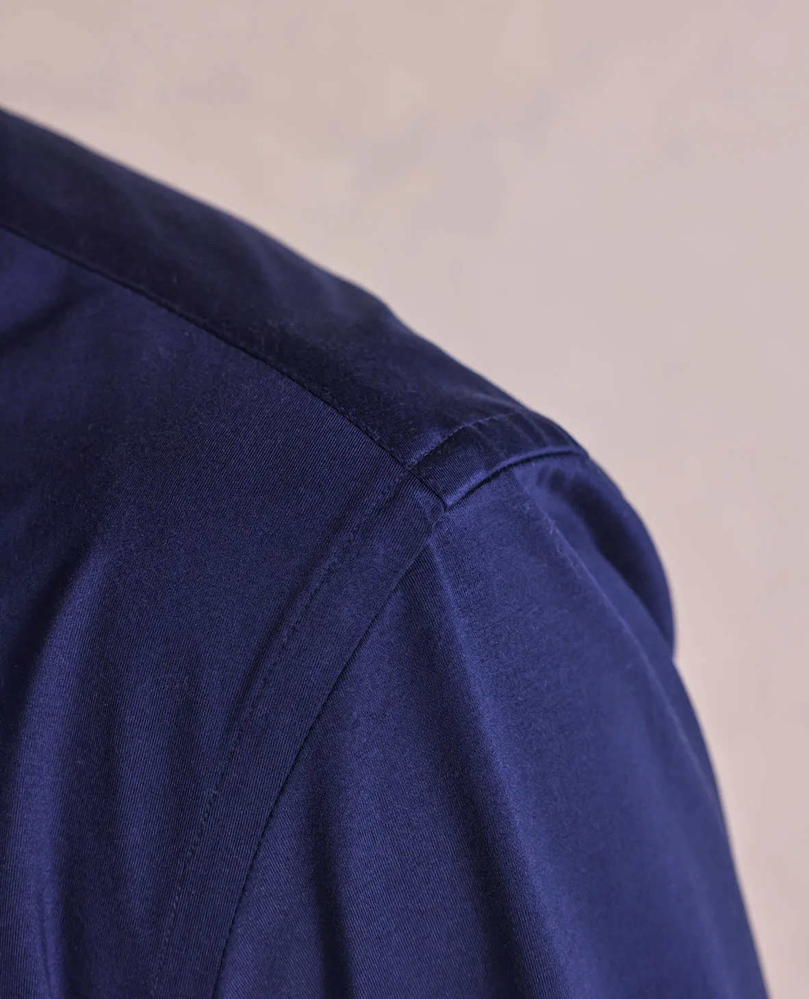 The Hayden - Non-Iron Knit Shirt - Navy