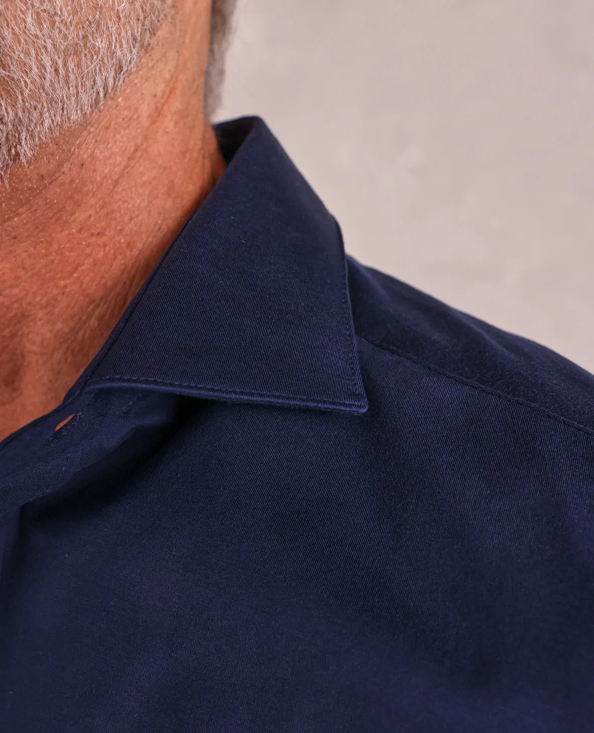 The Hayden - Non-Iron Knit Shirt - Navy