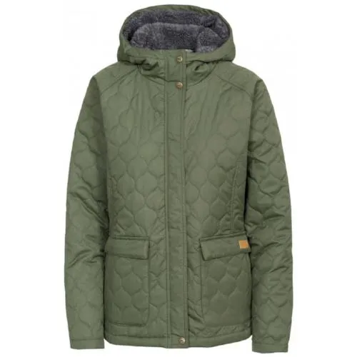 Trespass Ladies Tempted Jacket - Quilted, Lightly Padded, Fleece Lined Hood - Stay Warm and Chic