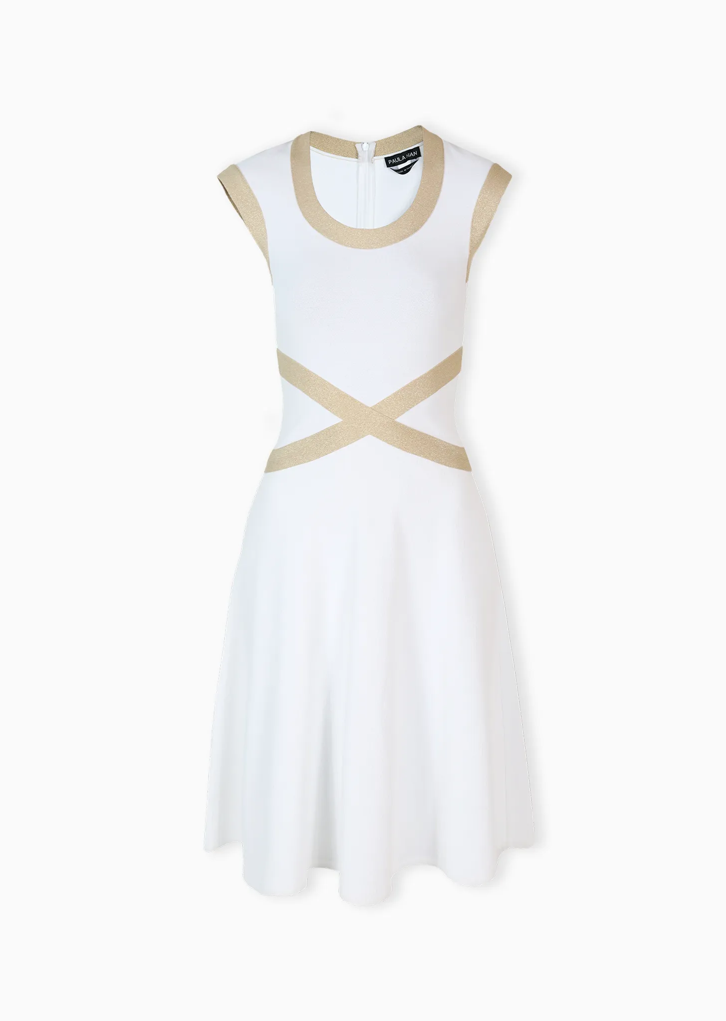 Trinette - Knit Dress with Metallic Trim