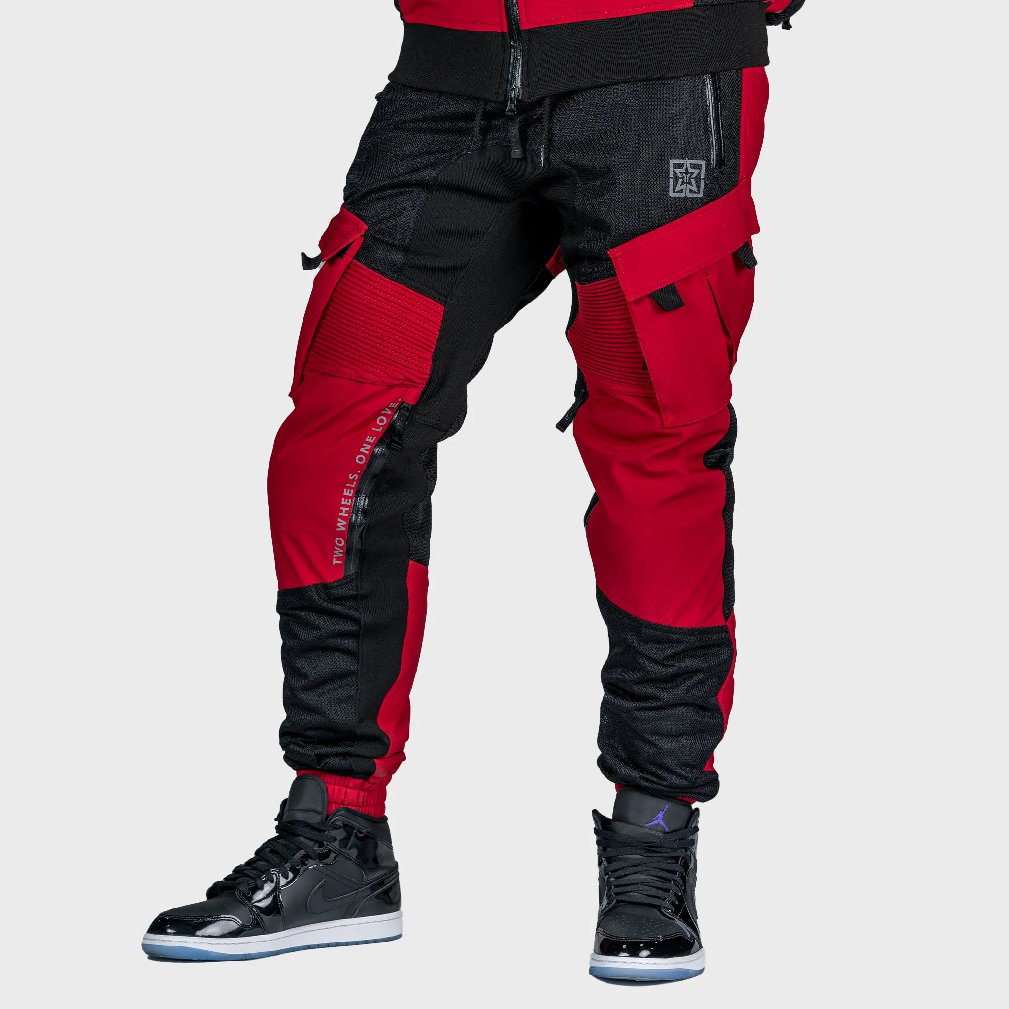 Unit 16™ V2.Flow™ Mesh Armoured Cargo Joggers {Red}