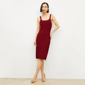 Vincent Dress - Ribbed Jardigan Knit :: Maroon