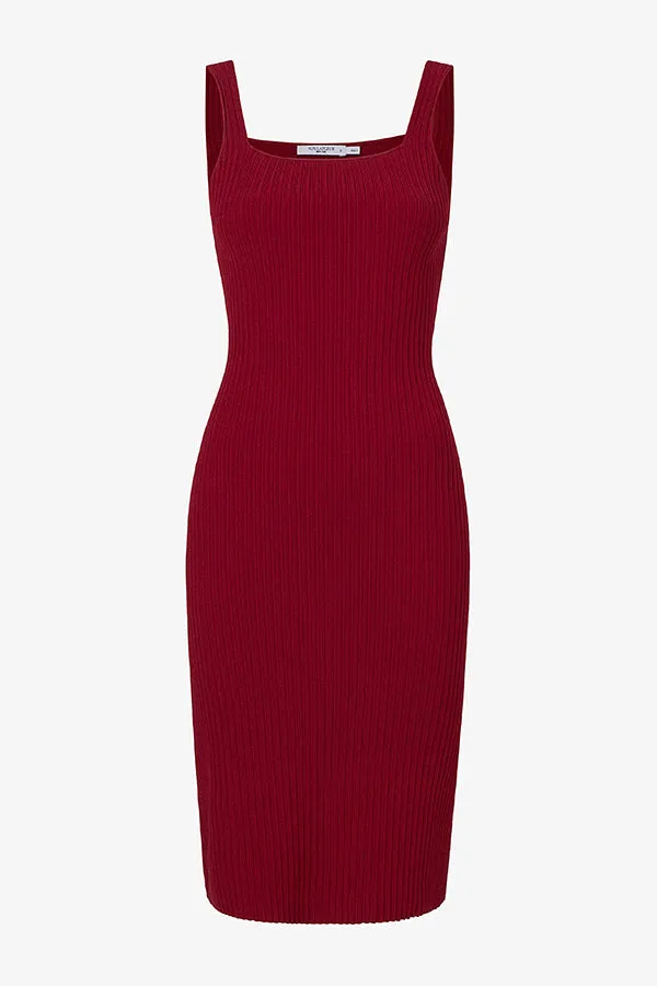 Vincent Dress - Ribbed Jardigan Knit :: Maroon