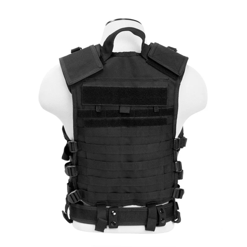 VISM Tactical MOLLE Vest w/ Hydration Pouch & Belt by NcSTAR